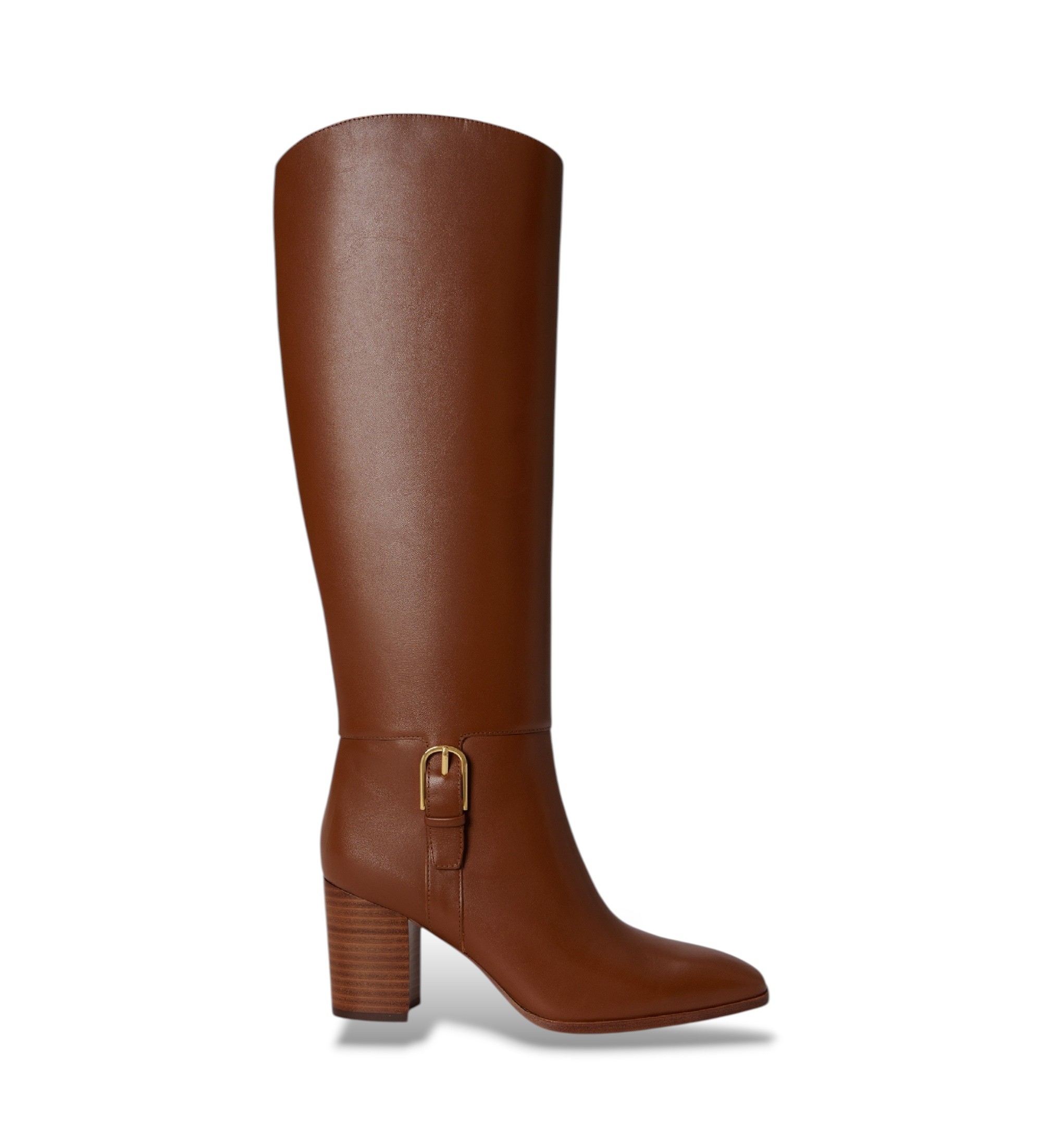 Lauren Ralph Lauren für Damen. 802P15660001 Braune Raelynn Lederstiefel (41), 5 bis 8 cm, Keine, Lässig