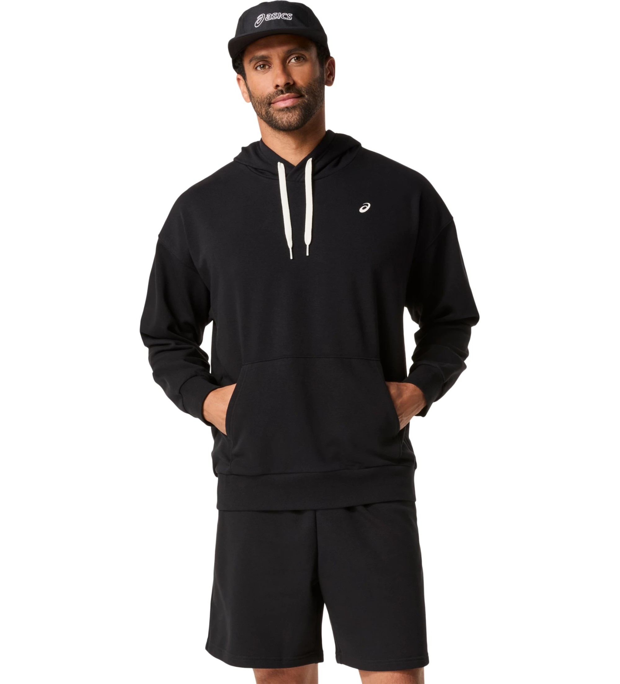 Asics für Herren. 2031F449 Relaxed French Terry Sweatshirt schwarz (M), Lässig, Sportlich, Baumwolle