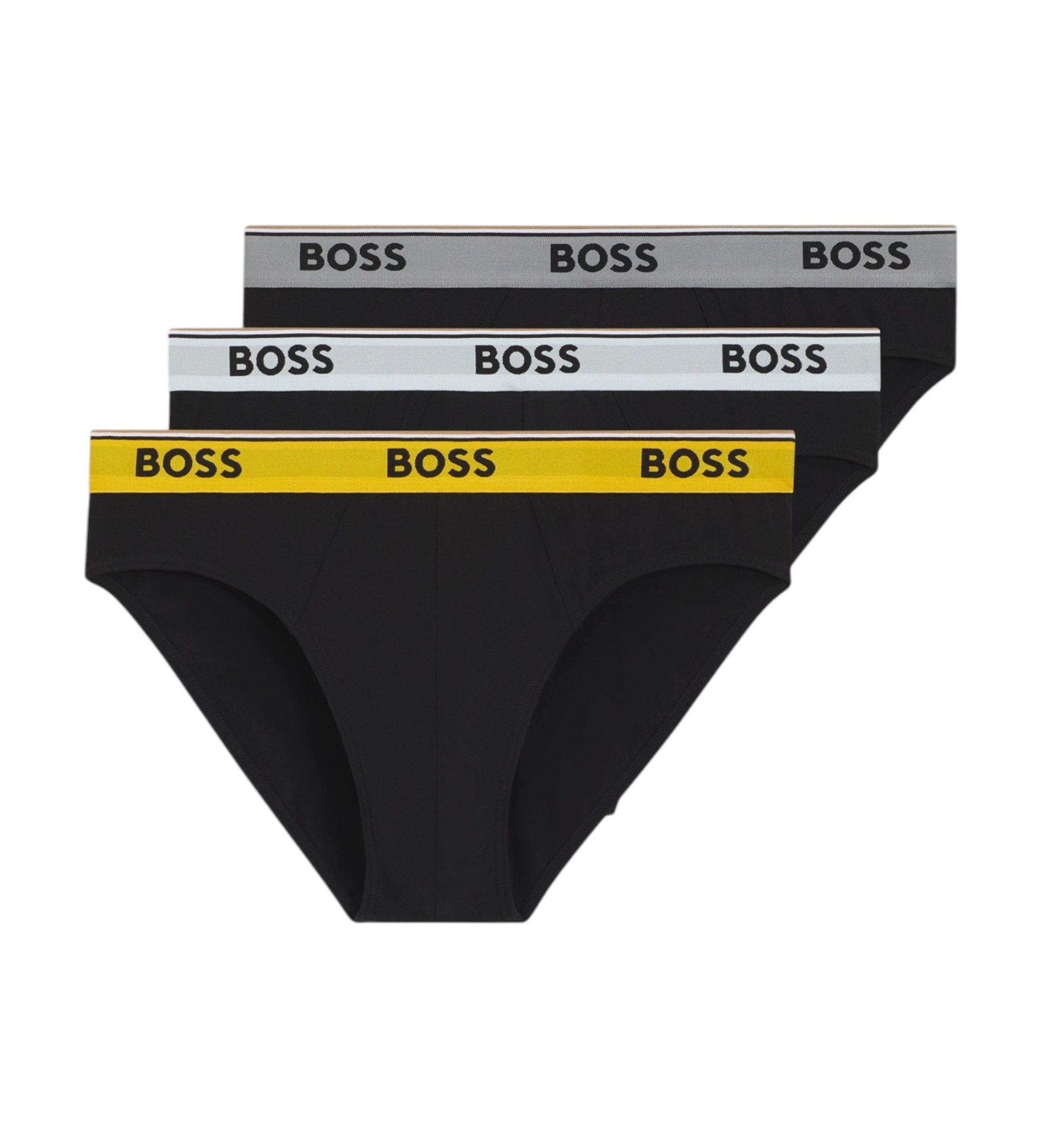 BOSSvoor mannen. 50554683 Set van 3 zwarte Power slips (S), Homewear, Katoen