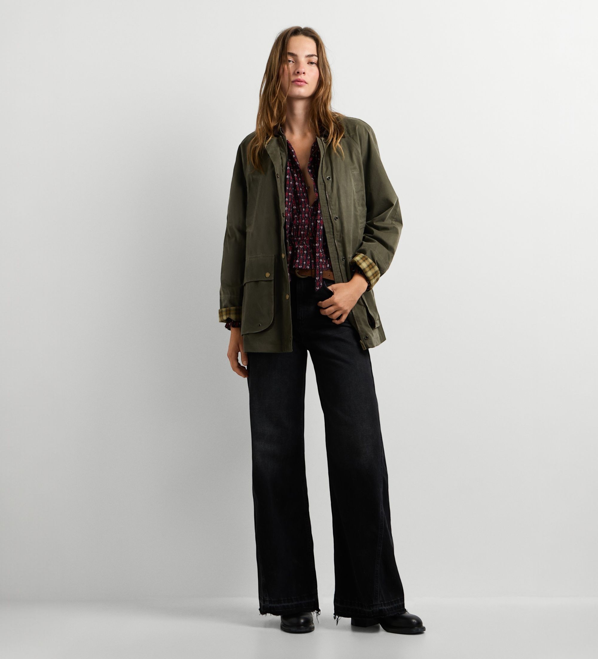 Pepe Jeansvoor vrouwen. PL4024532 Groene Monna-jas (S), Katoen, Buiten
