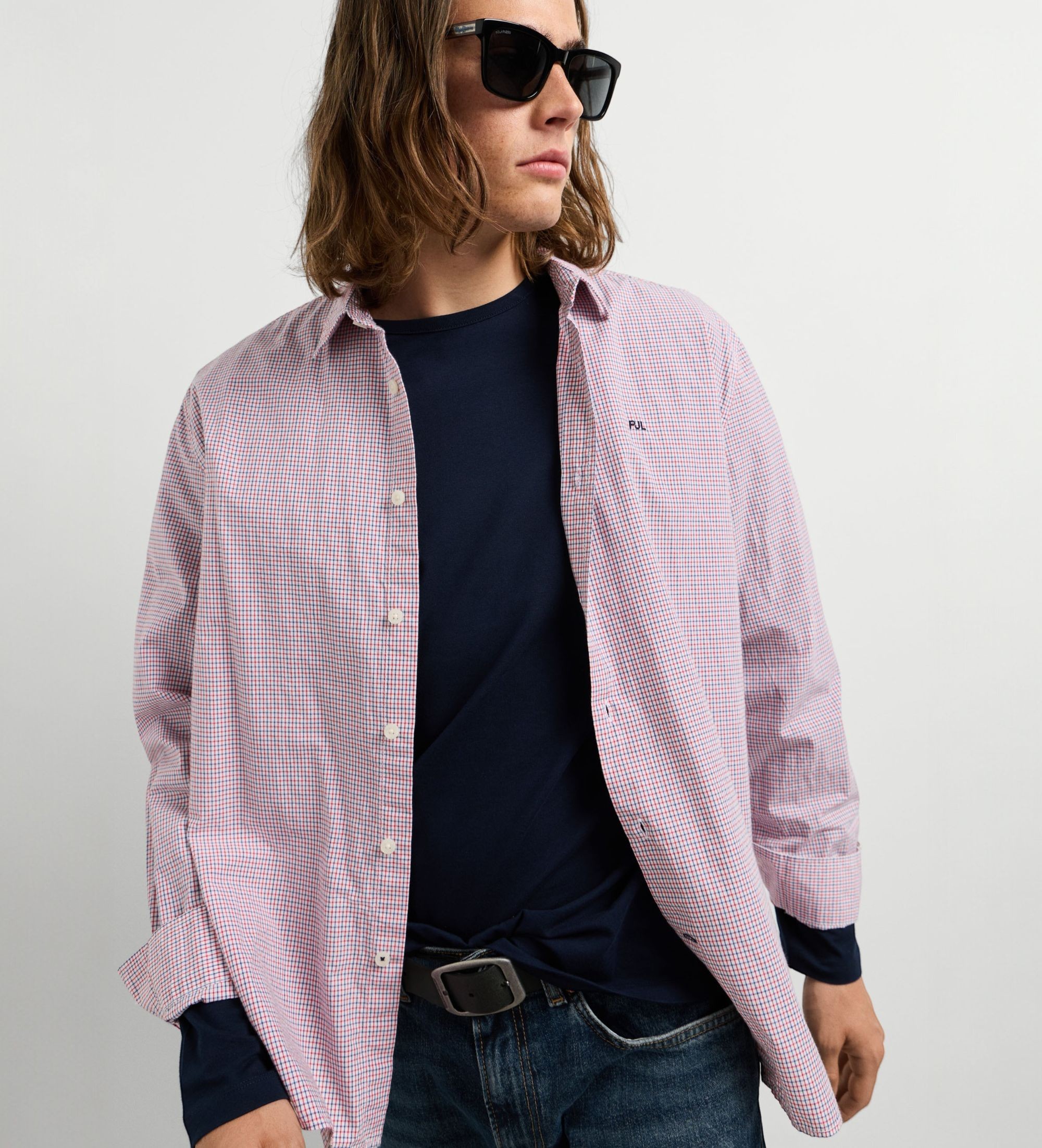 Pepe Jeansvoor mannen. PM3091484 Regio shirt roze (L), Casual, Katoen, Lange mouwen