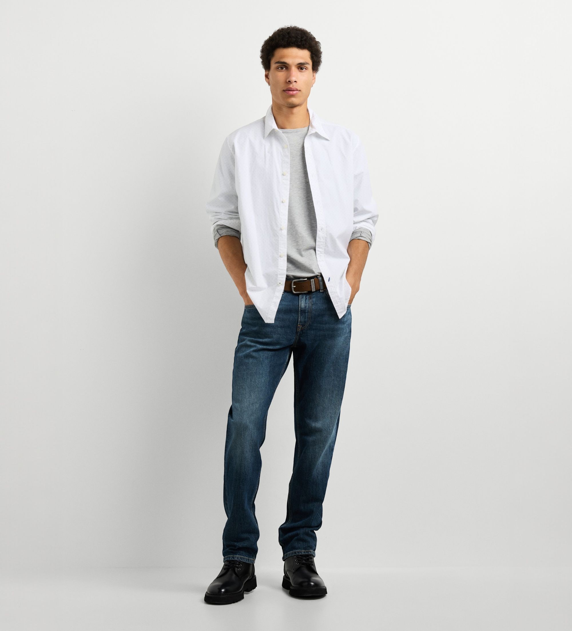 Pepe Jeansvoor mannen. PM3091461 Roval overhemd wit (XL), Casual, Katoen, Lange mouwen