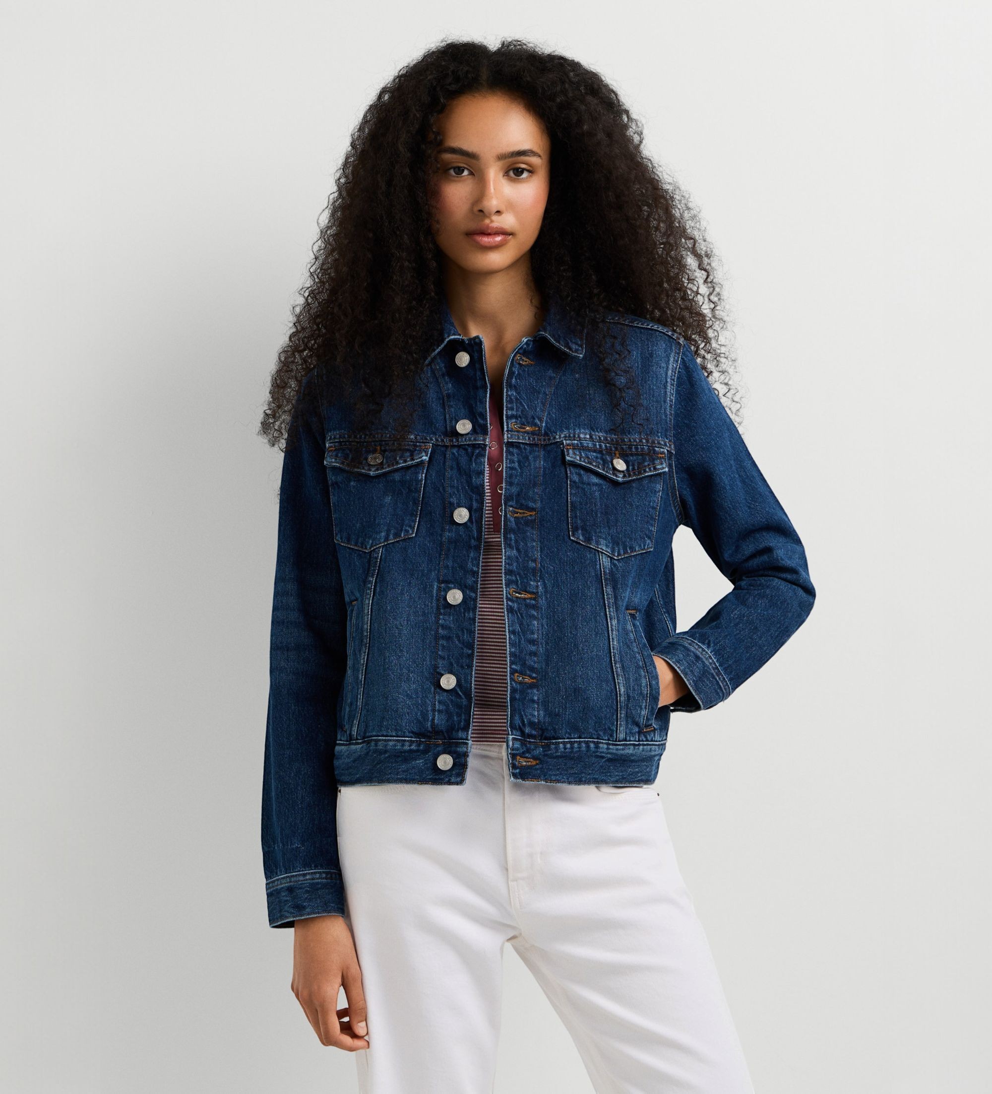 Pepe Jeansvoor vrouwen. PL40244776FC Crescent Trucker jack blauw (L), Casual, Katoen, Denim