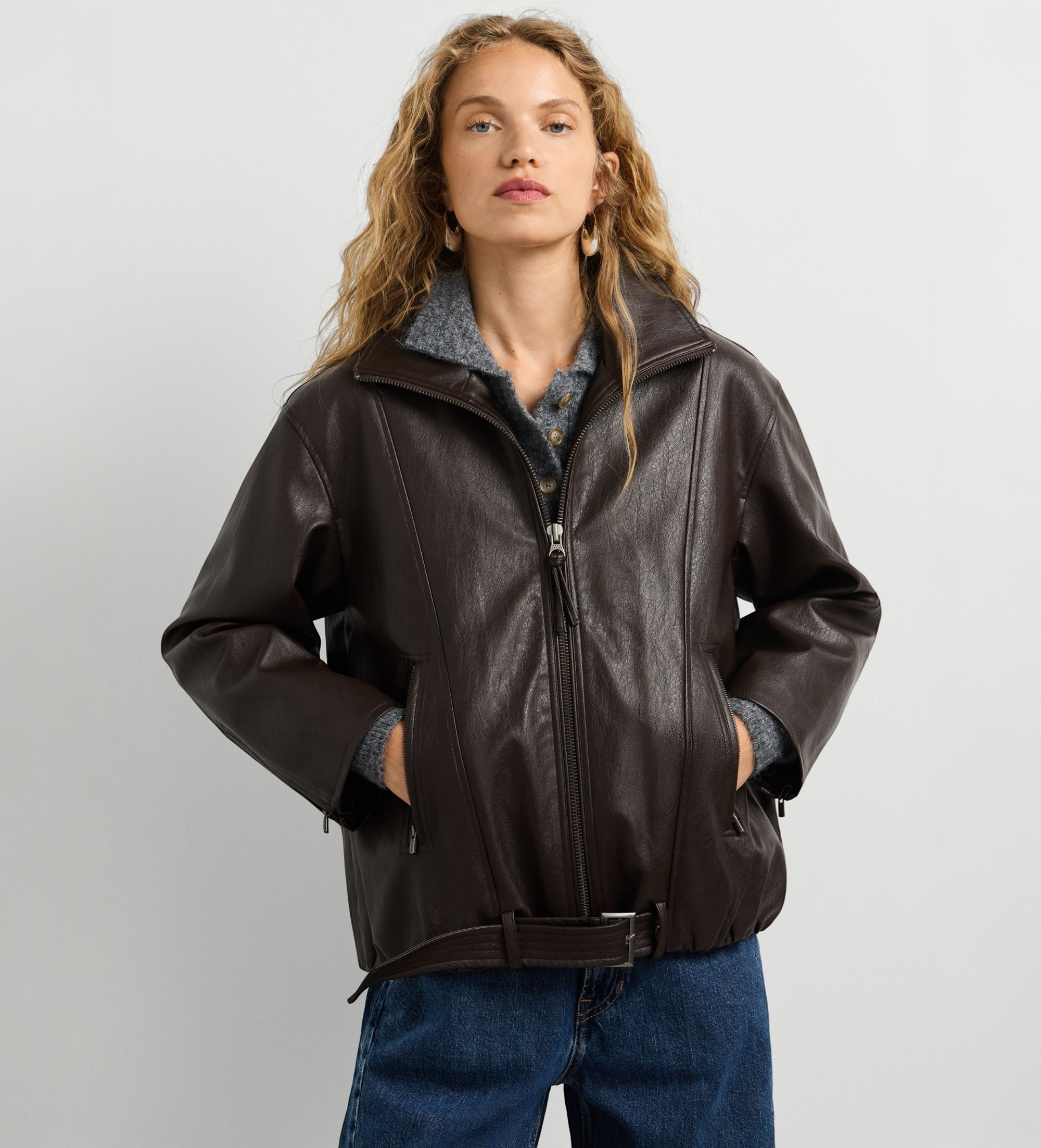 Pepe Jeansvoor vrouwen. PL4024525 Lina jas bruin (M), Casual, Polyester