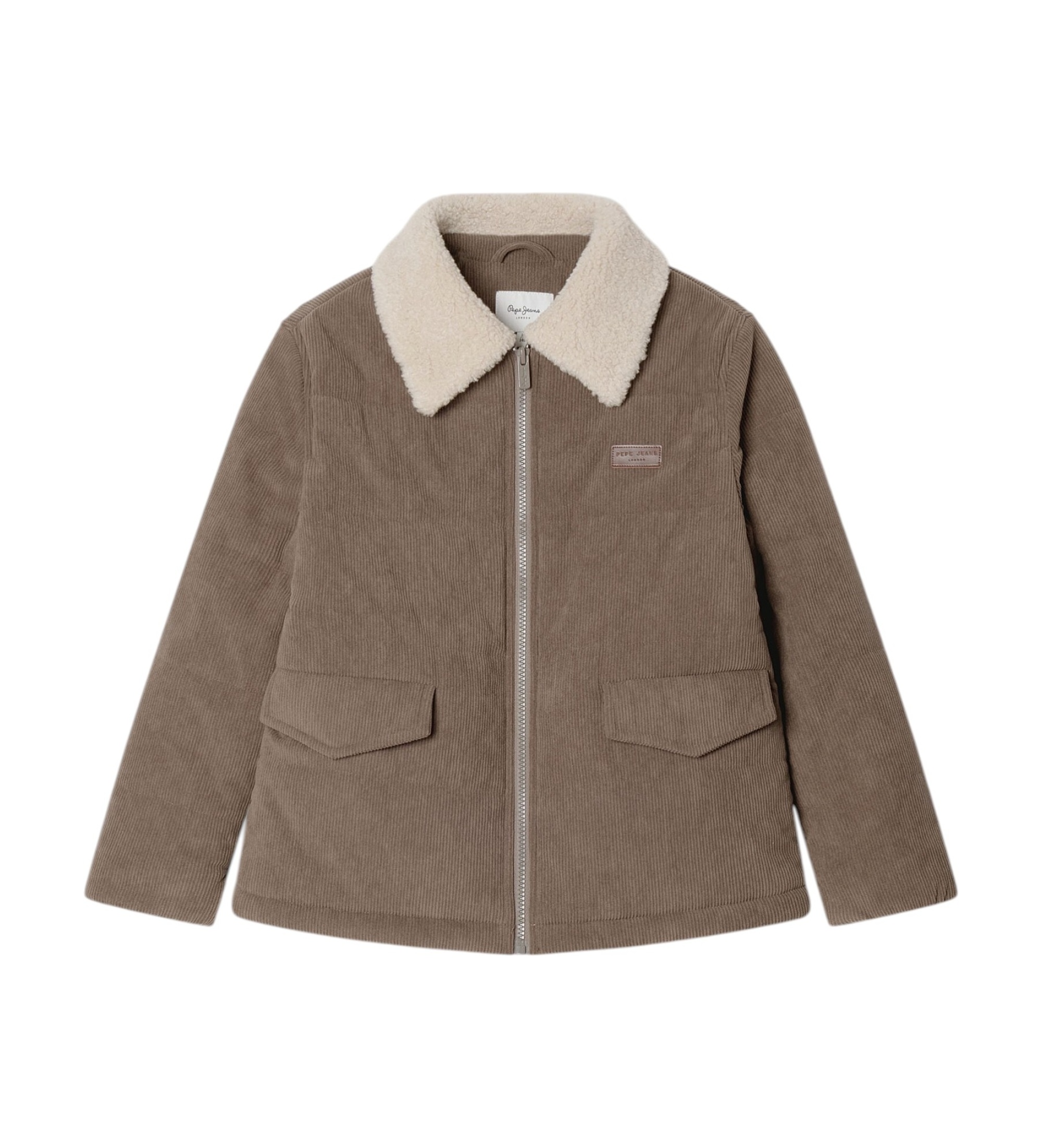 Pepe Jeansunisex voor kinderen. PB4000037 Jas Orion bruin (14años= 164cm), Casual, Polyester, kinderkleding