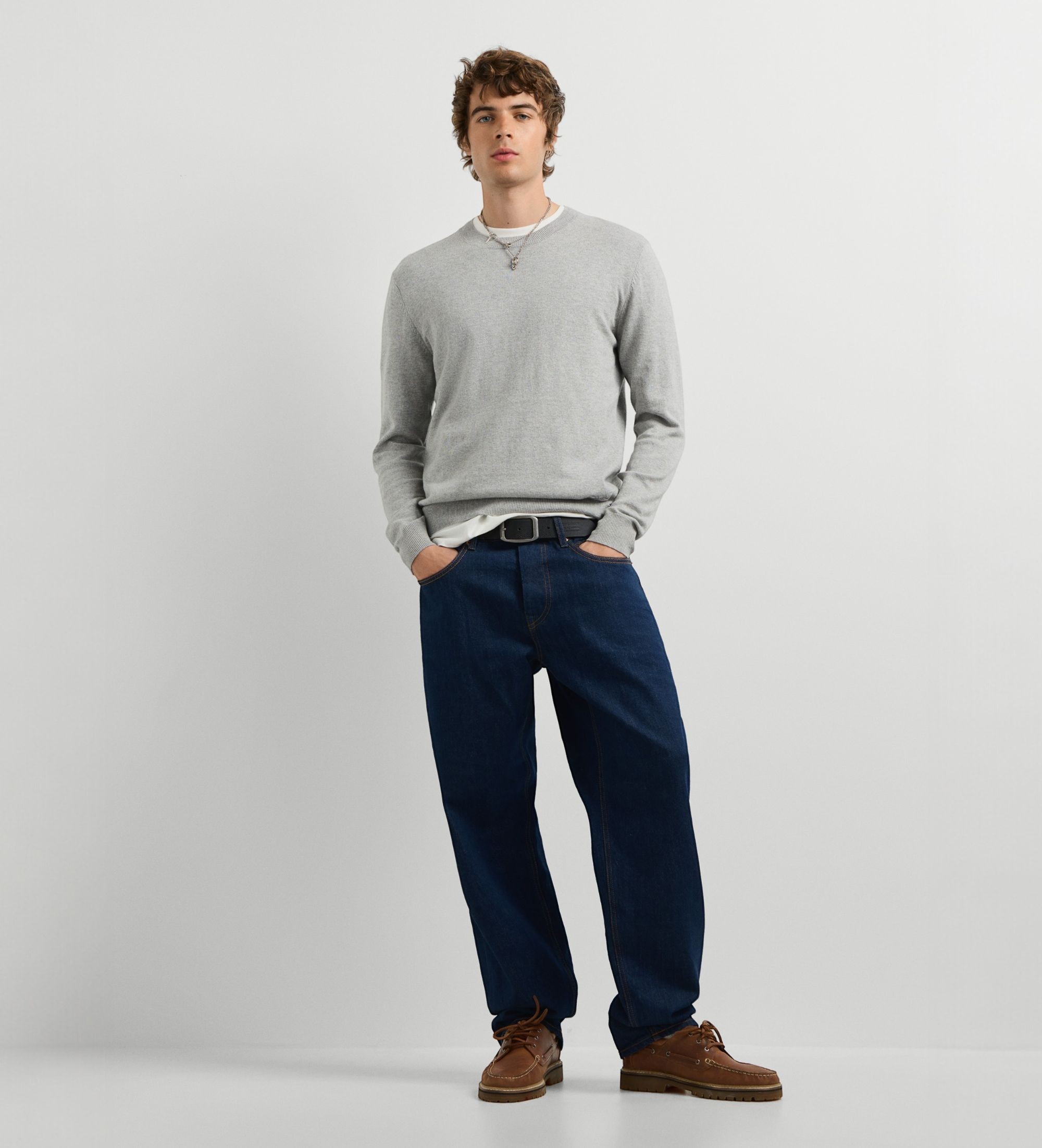 Pepe Jeansvoor mannen. PM7000106 Jersey Andre Crew grijs (L), Casual, Katoen