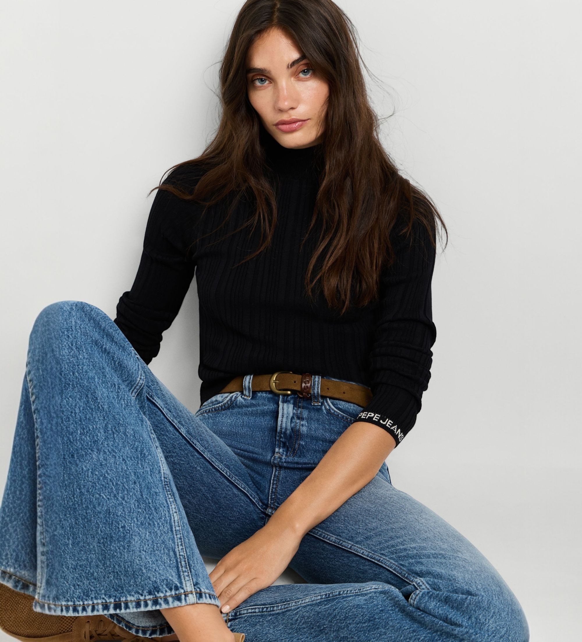 Pepe Jeansvoor vrouwen. PL7000208 Trui Anna Perkins zwart (XS), Casual, Katoen