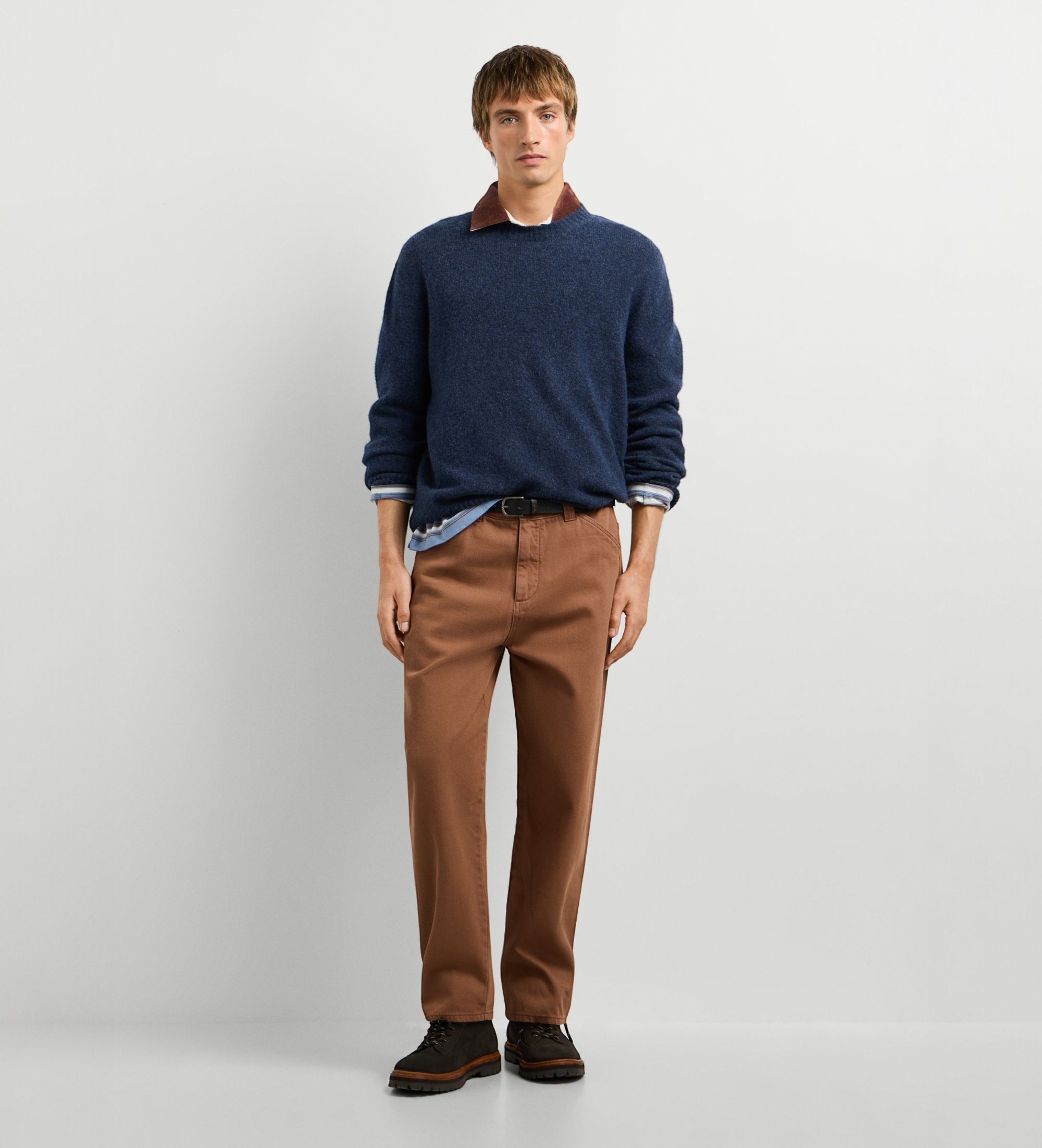 Pepe Jeansvoor mannen. PM7000115 Marine Deacon Crew-trui (L), Casual, Acryl, Marineblauw