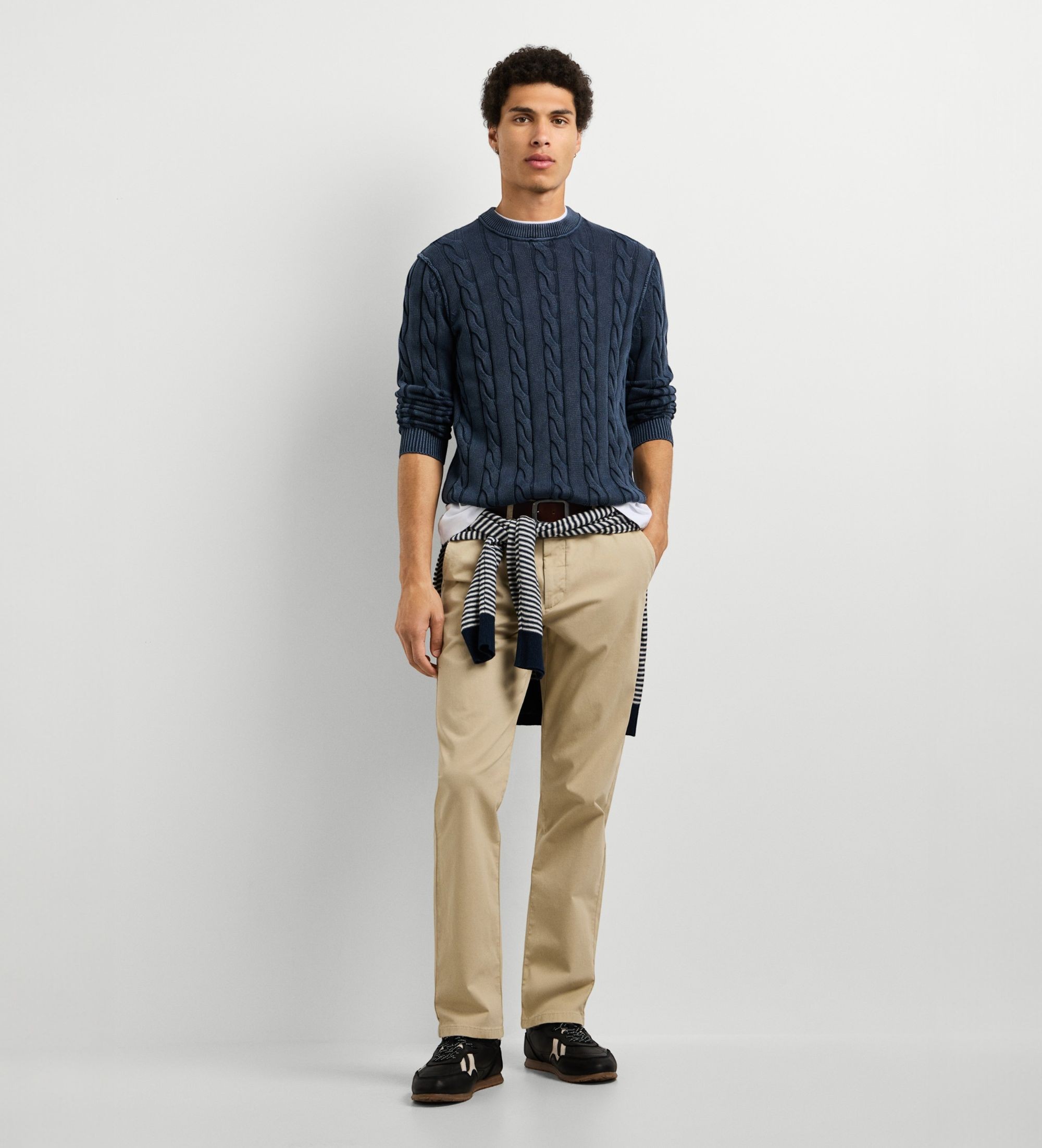 Pepe Jeansvoor mannen. PM7000094 Marineblauwe Draven-trui (L), Casual, Katoen