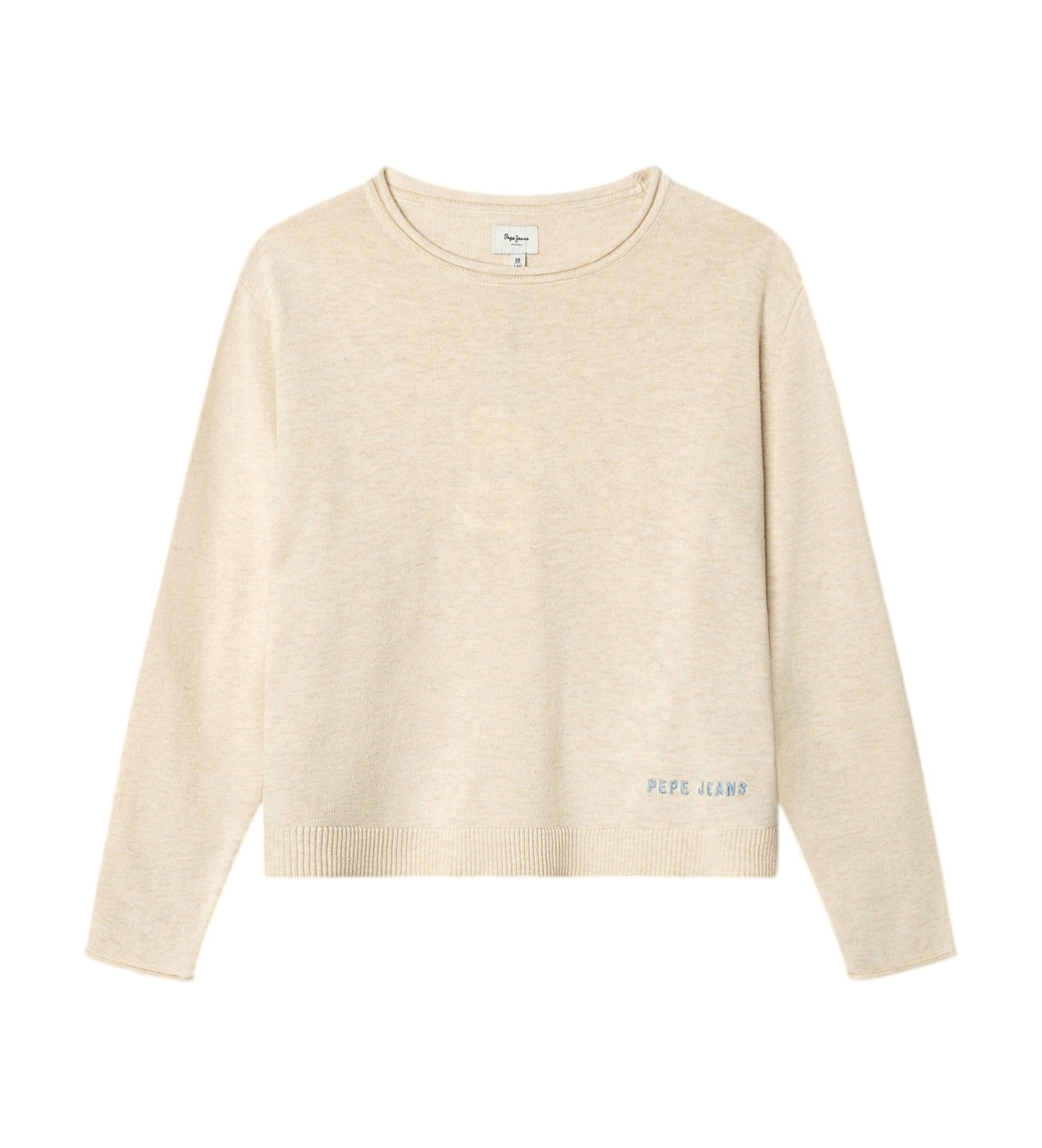 Pepe Jeansvoor meisjes. PG7000041 Witgebroken Madison trui (8Años= 128cm), Casual, Katoen, Lange mouwen, kinderkleding