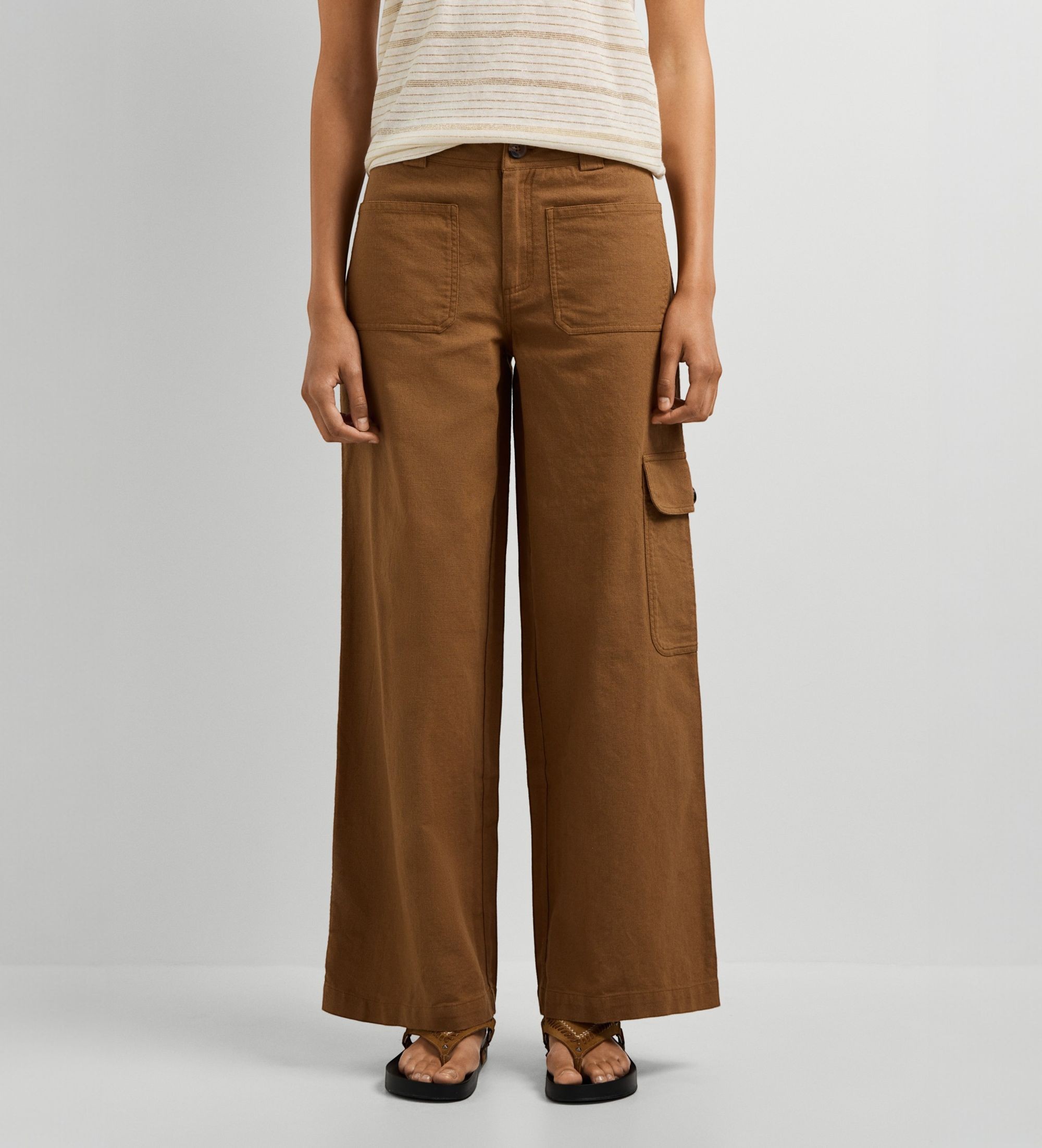 Pepe Jeansvoor vrouwen. PL2100108 Broek Kira bruin (XL), Casual, Katoen