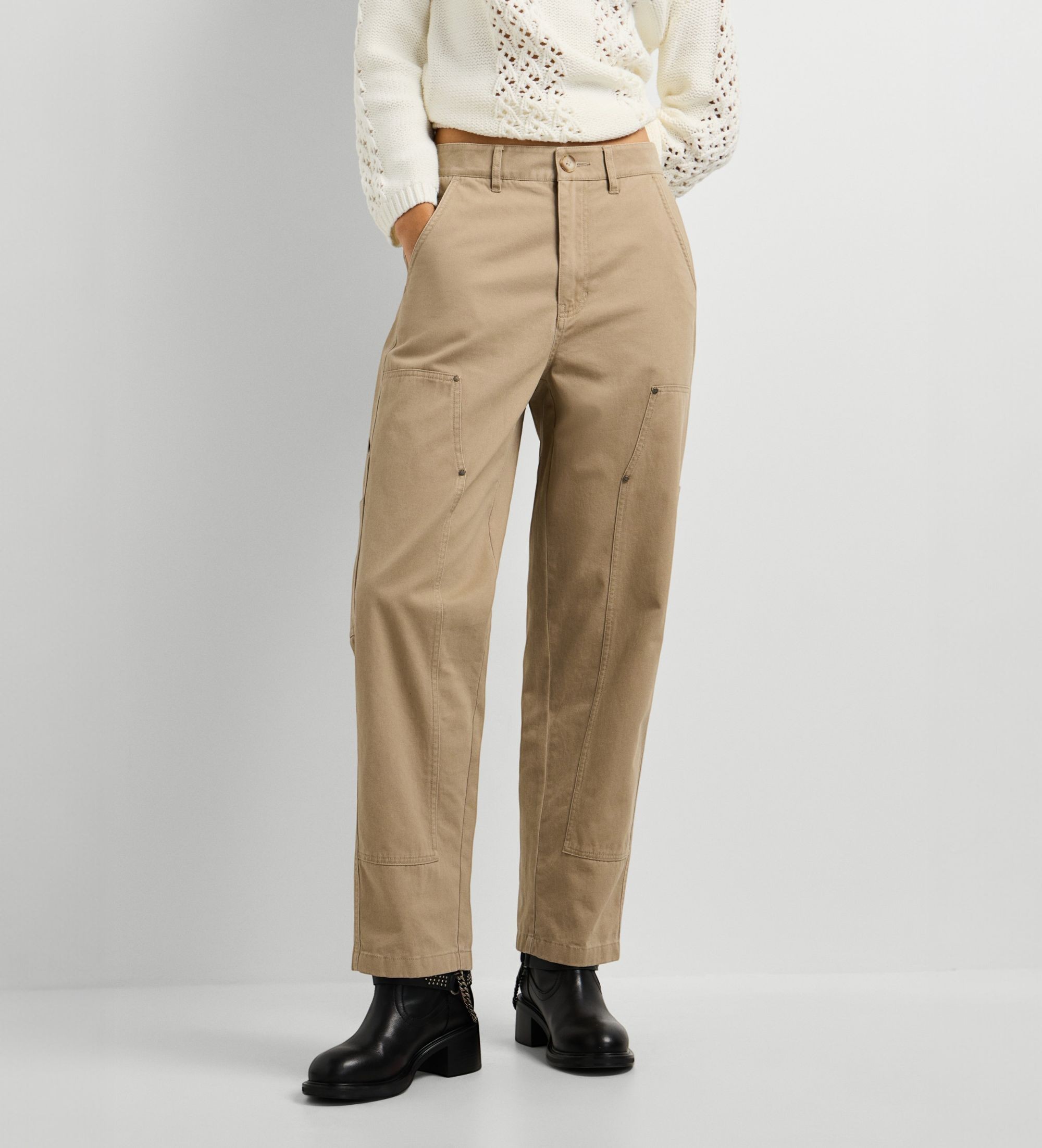 Pepe Jeansvoor vrouwen. PL2100125 Kora broek beige (S), Casual, Katoen