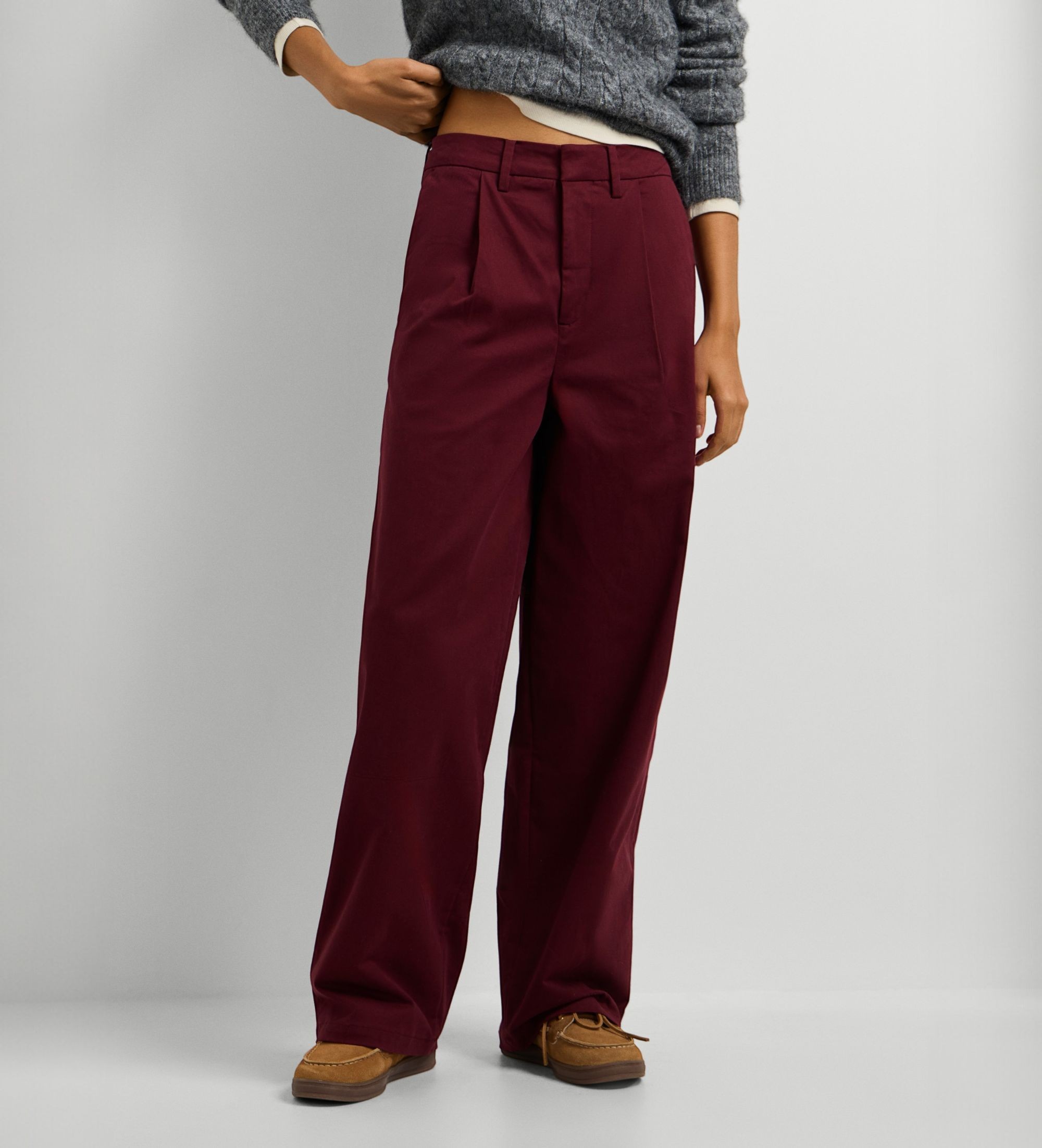 Pepe Jeansvoor vrouwen. PL2100128 Broek Lindsey bordeauxrood (XL), Casual, Granaatappel, Katoen