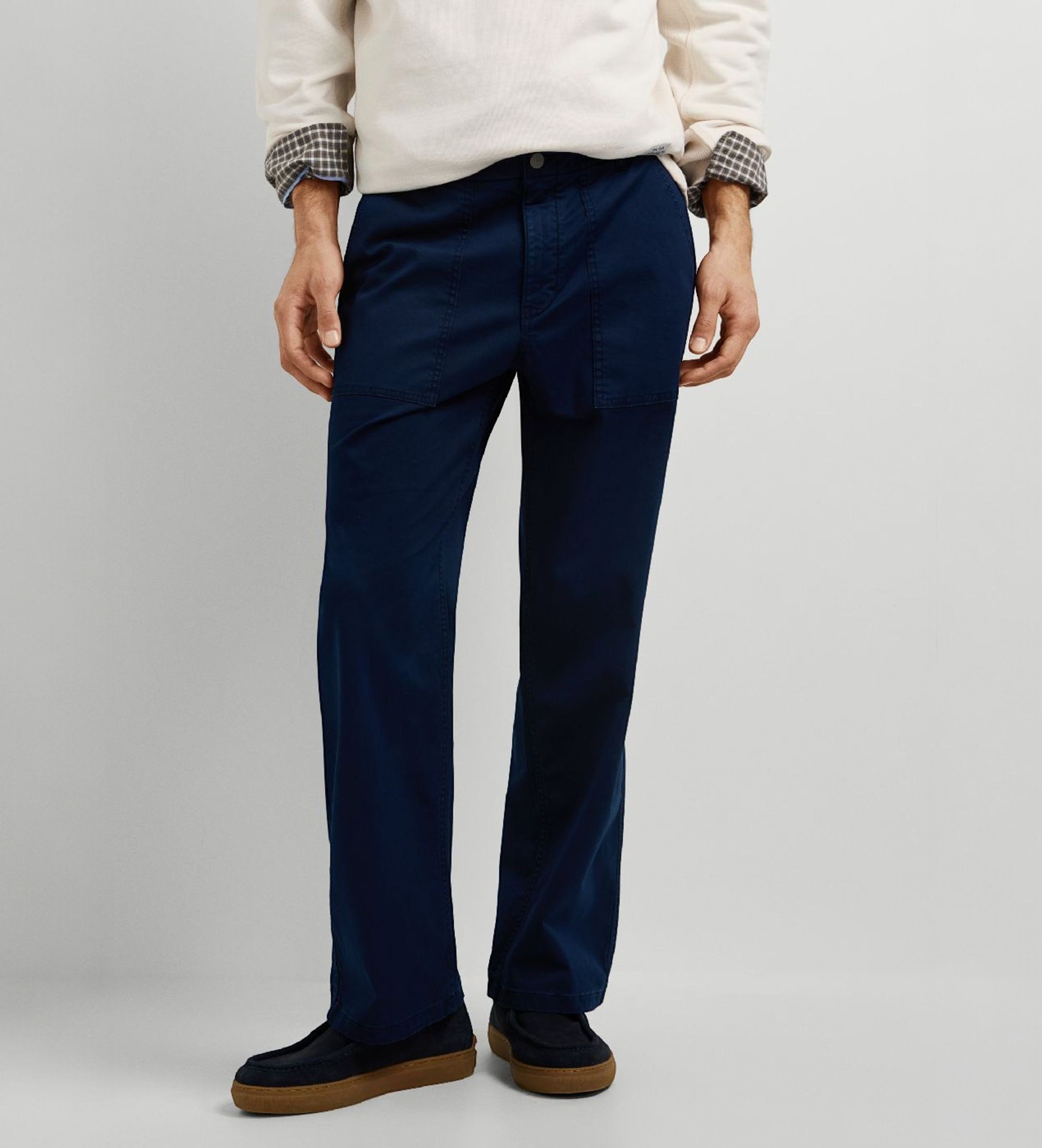 Pepe Jeansvoor mannen. PM2100125 Marineblauwe Relaxed Fatigue Twill broek (33), Casual, Katoen