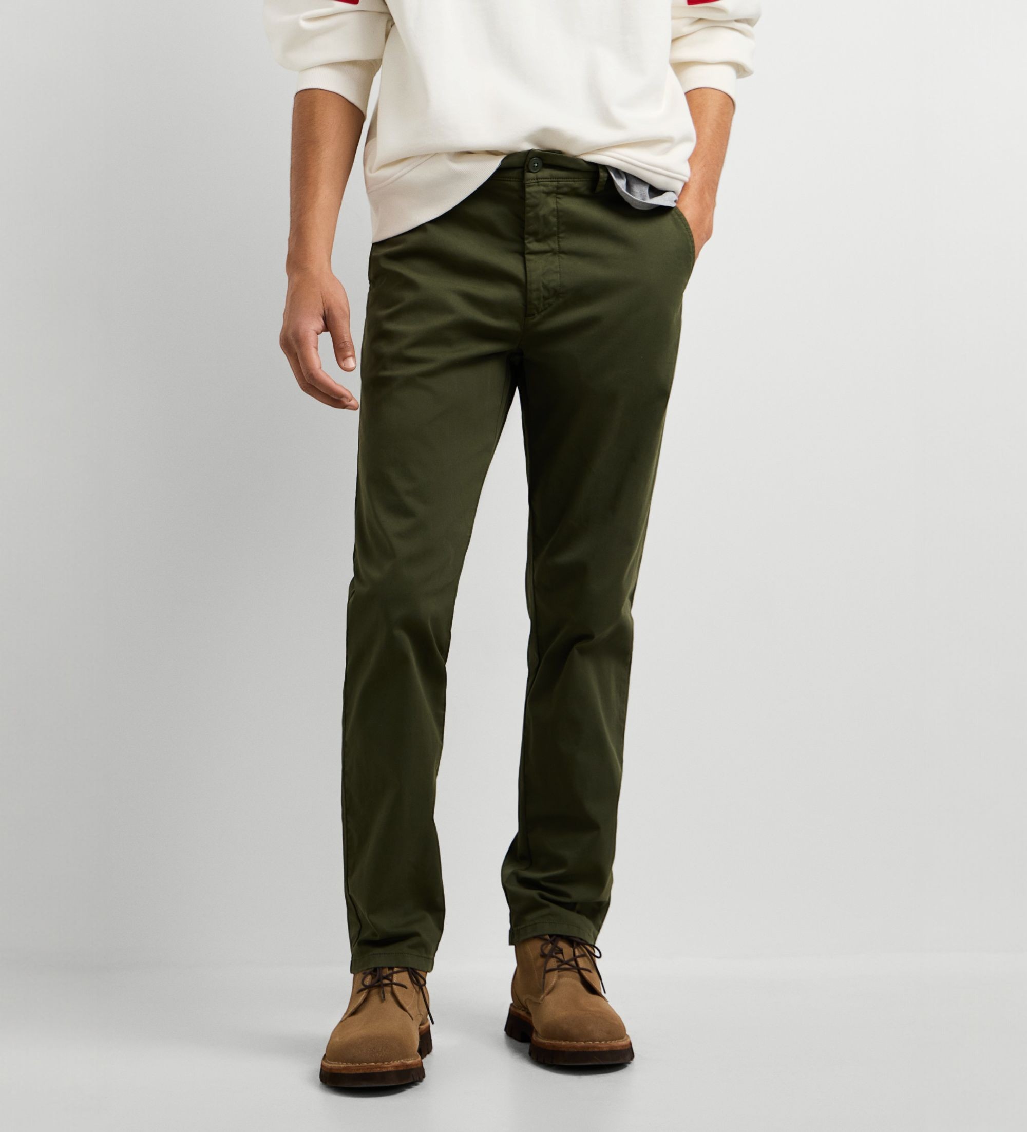 Pepe Jeansvoor mannen. PM2100128 Groene slim fit chino broek (31), Casual, Katoen