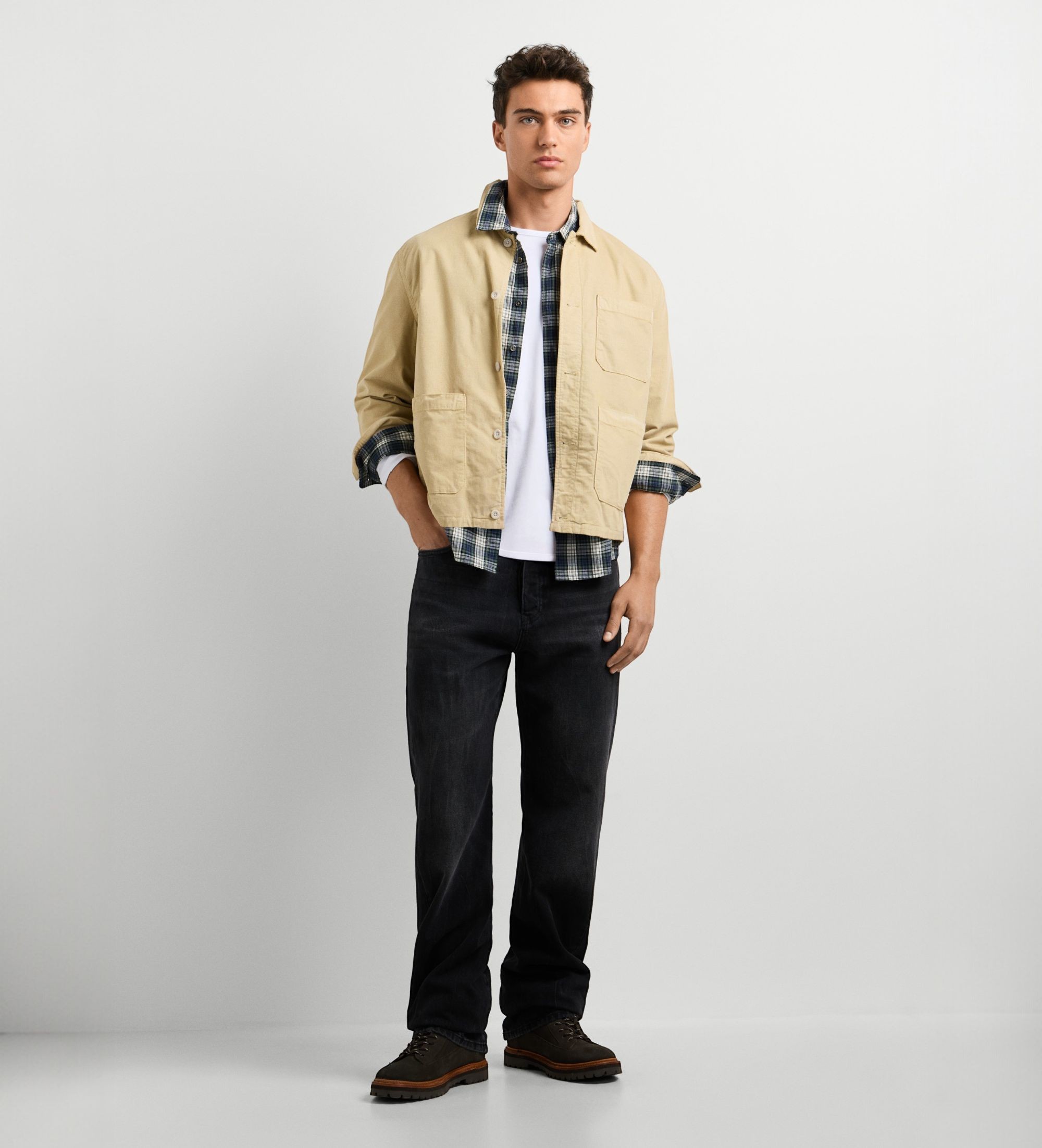 Pepe Jeansvoor mannen. PM4027343 Overshirt Corduroy beige (S), Casual, Katoen