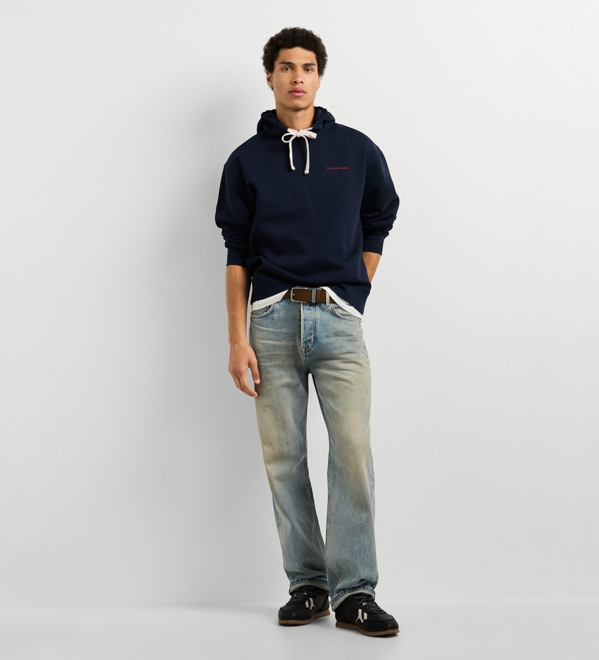 Pepe Jeansvoor mannen. PM5800195 Cedon sweater marineblauw (M), Casual, Katoen, Lange mouwen