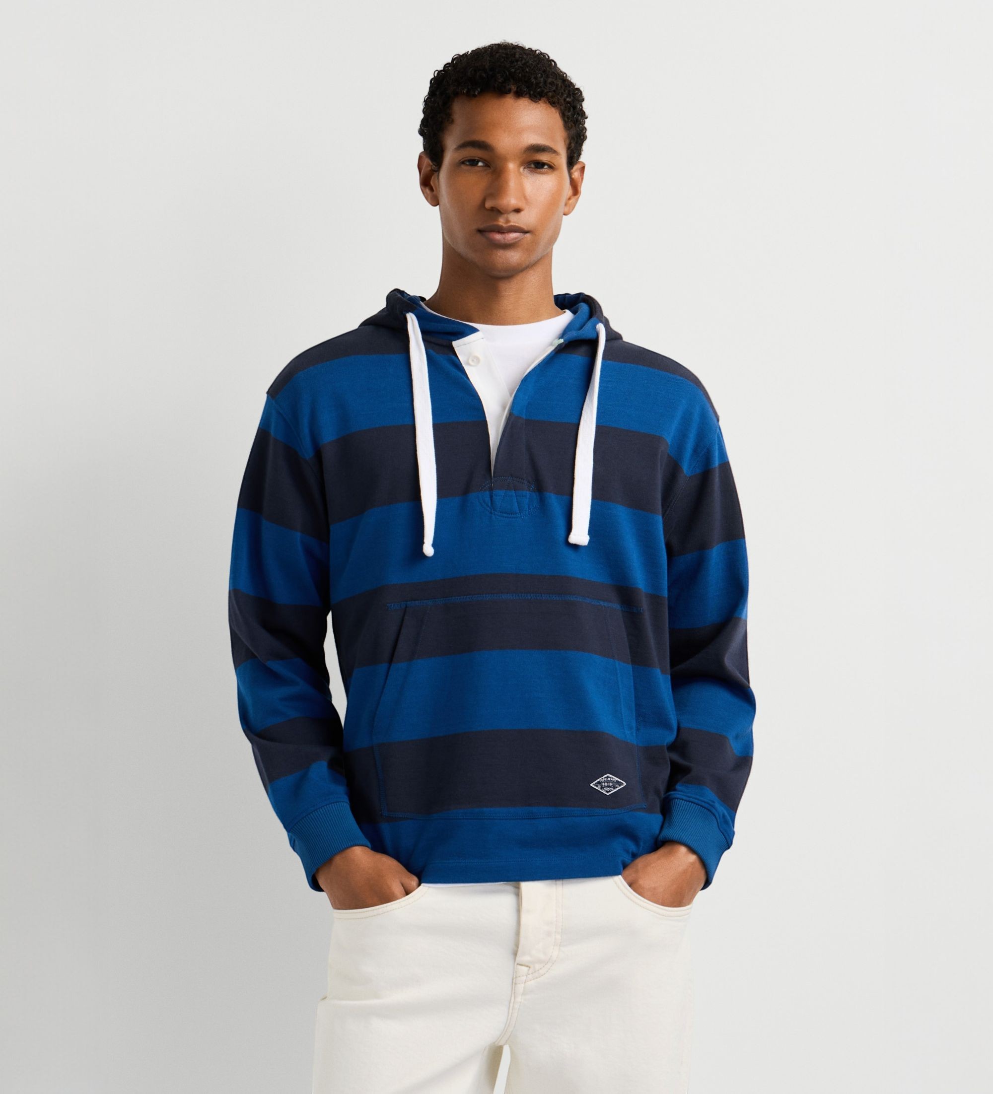 Pepe Jeansvoor mannen. PM5800177 Joe Stripes sweater blauw (S), Casual, Katoen