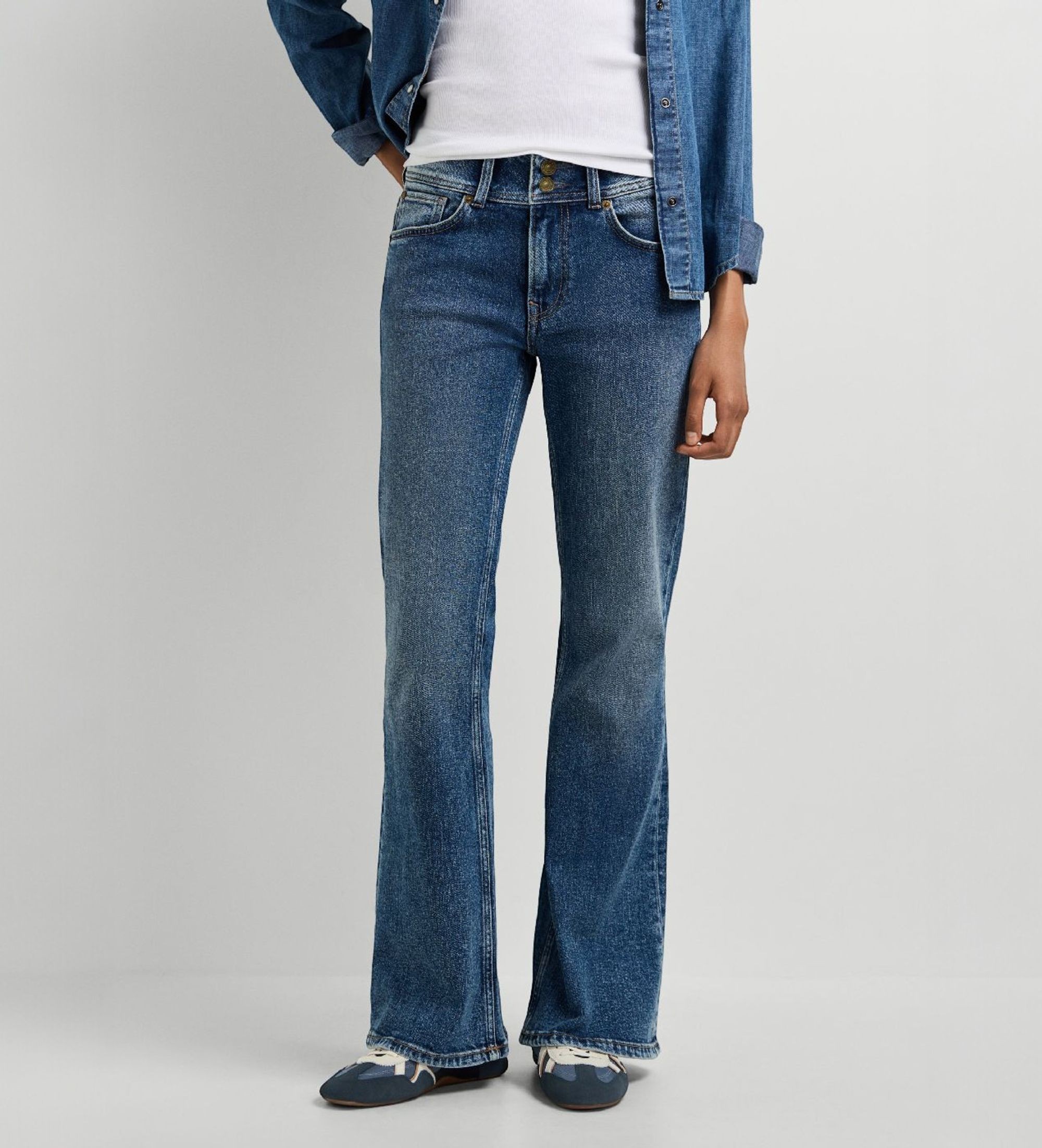 Pepe Jeansvoor vrouwen. PL20487754VE Venus flare jeans blauw (33/30), Casual, Katoen, Denim