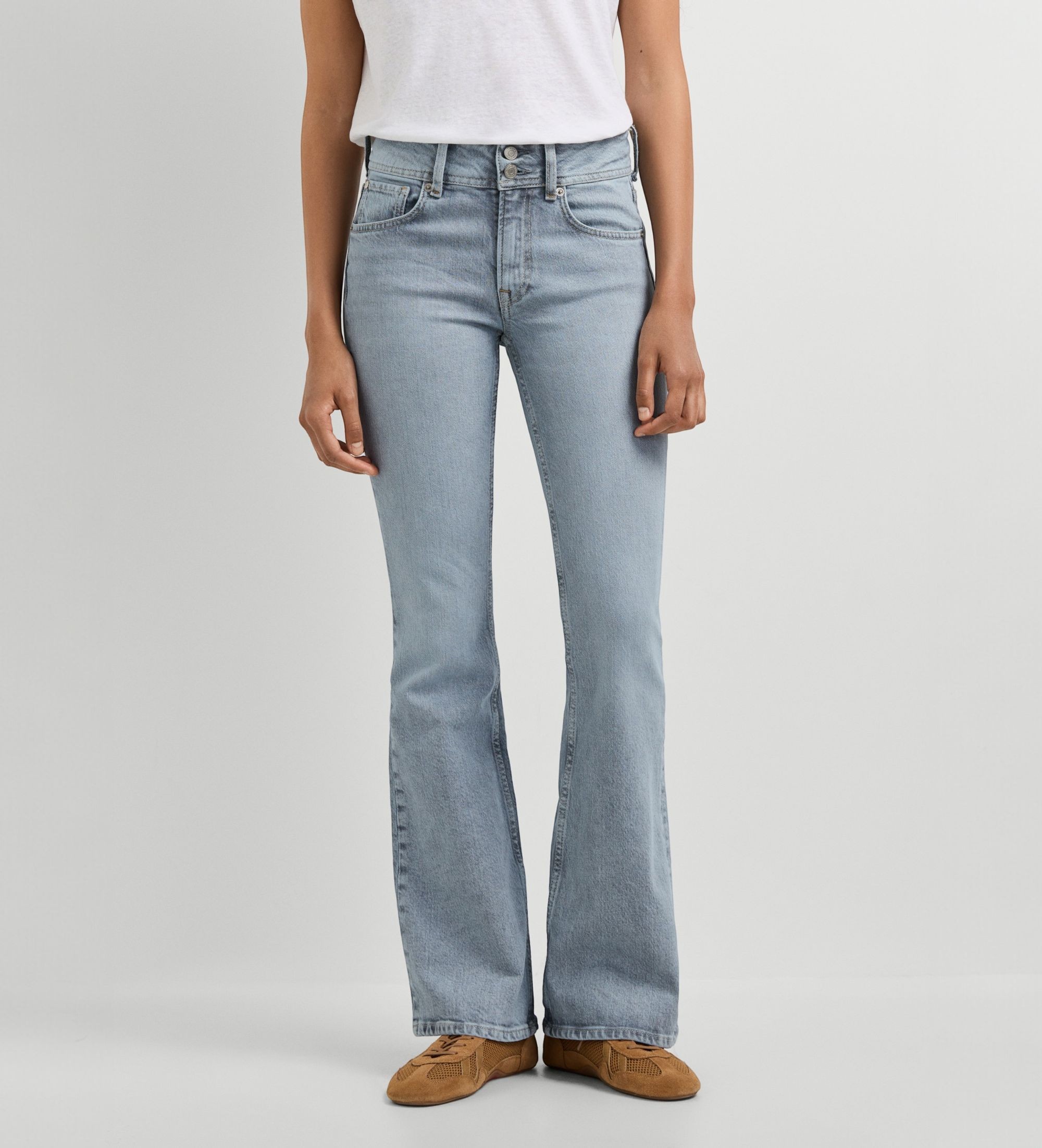 Pepe Jeansvoor vrouwen. PL20487758VH Vlare Jeans Venus Blauw (28/32), Casual, Katoen, Denim