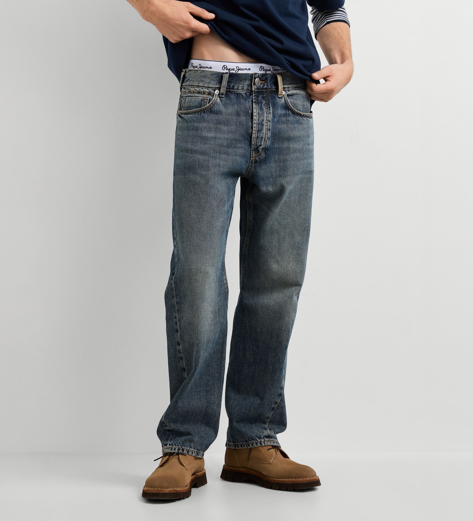 Pepe Jeansvoor mannen. PM2084800 Relaxed Straight Bexley jeans blauw (32/30), Casual, Katoen, Denim