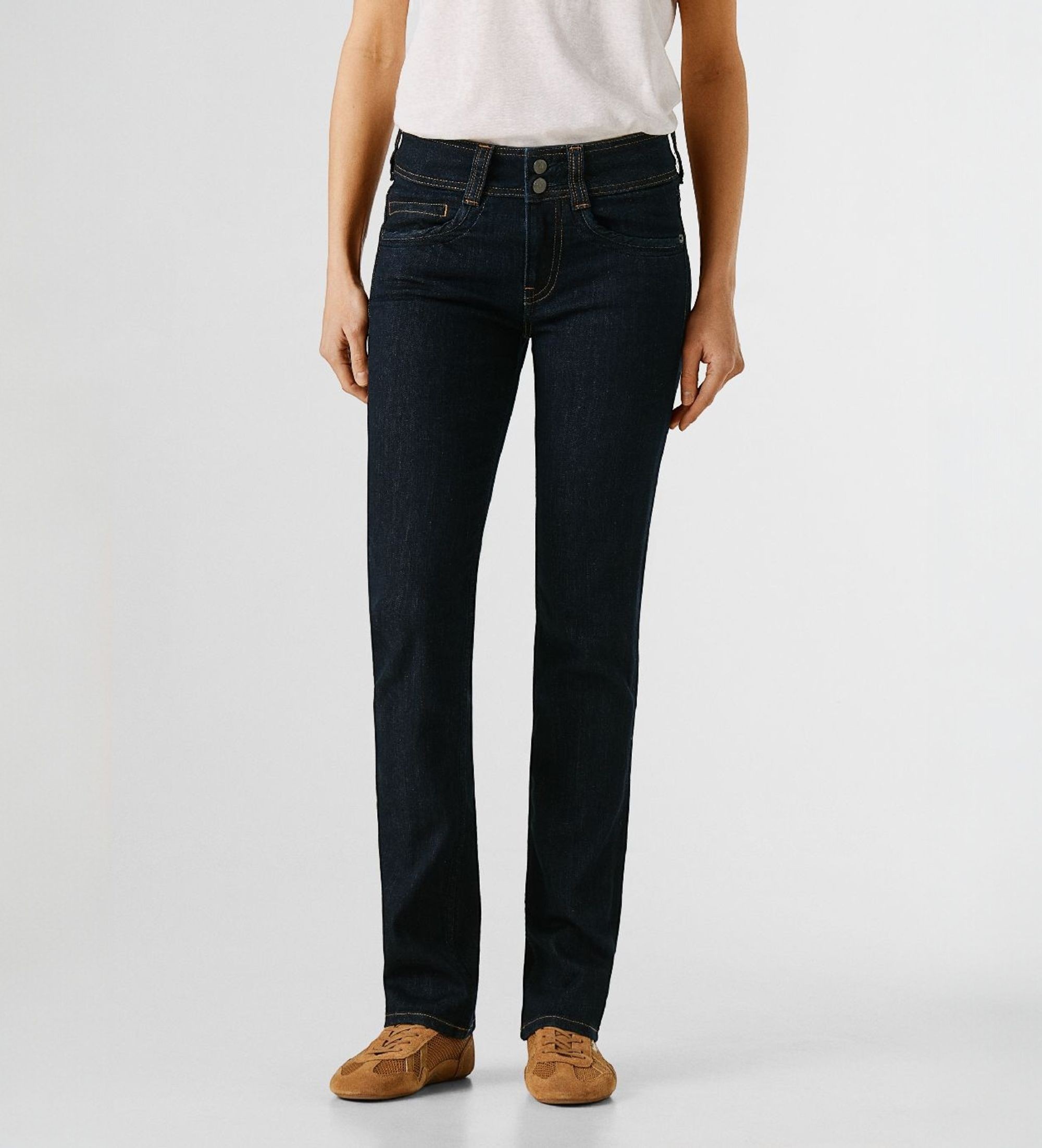 Pepe Jeansvoor vrouwen. PL20510736NA Marineblauwe Slim Gen Jeans (31/34), Casual, Katoen, Denim