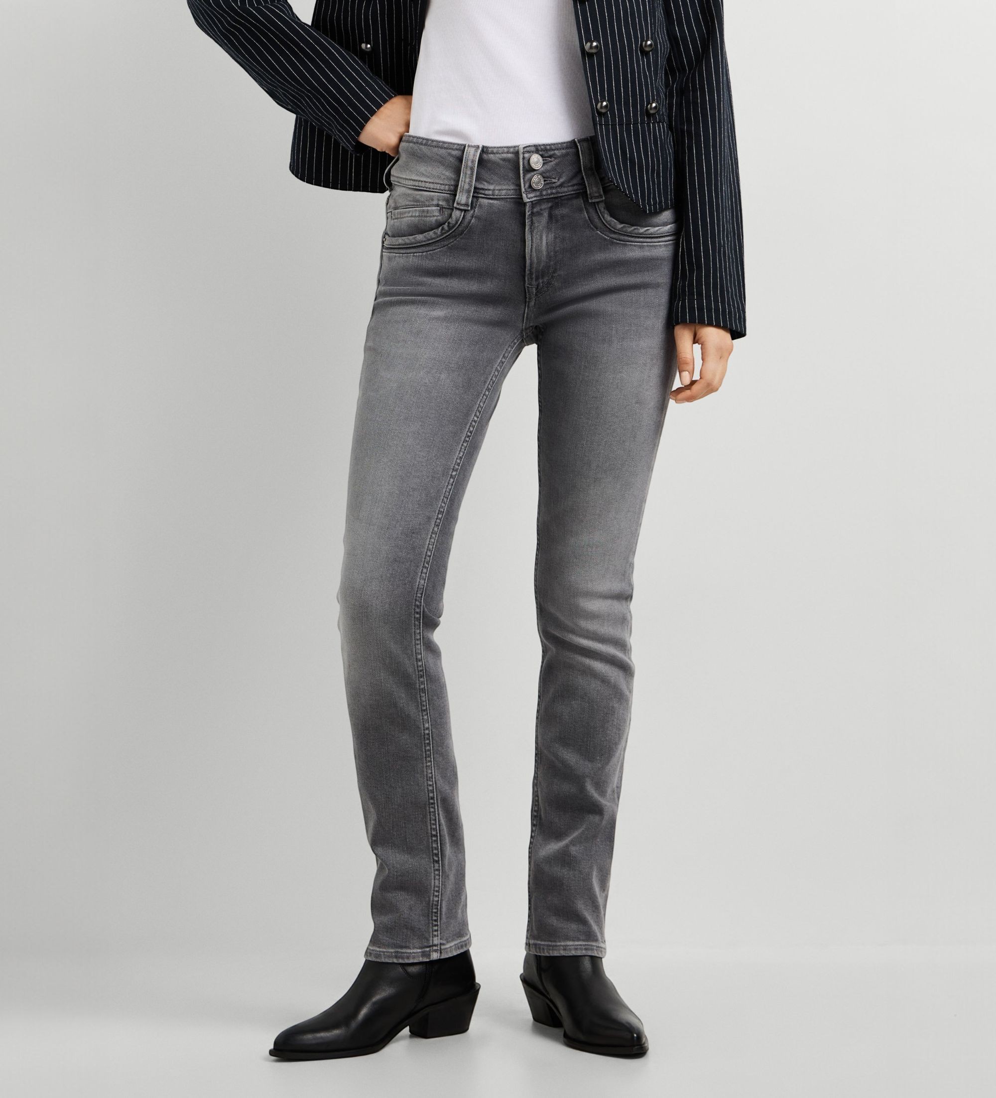 Pepe Jeansvoor vrouwen. PL20510738UB Slim jeans Gen grijs (30/34), Casual, Katoen, Denim
