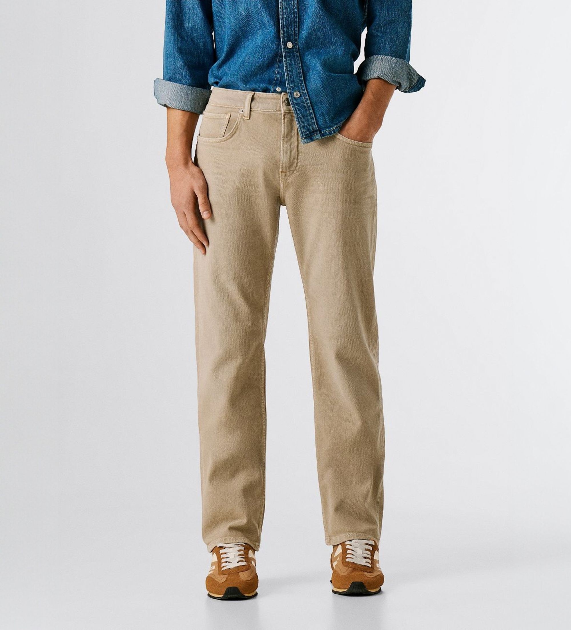 Pepe Jeansvoor mannen. PM20839580VB Beige rechte spijkerbroek Cash (33/30), Casual, Katoen