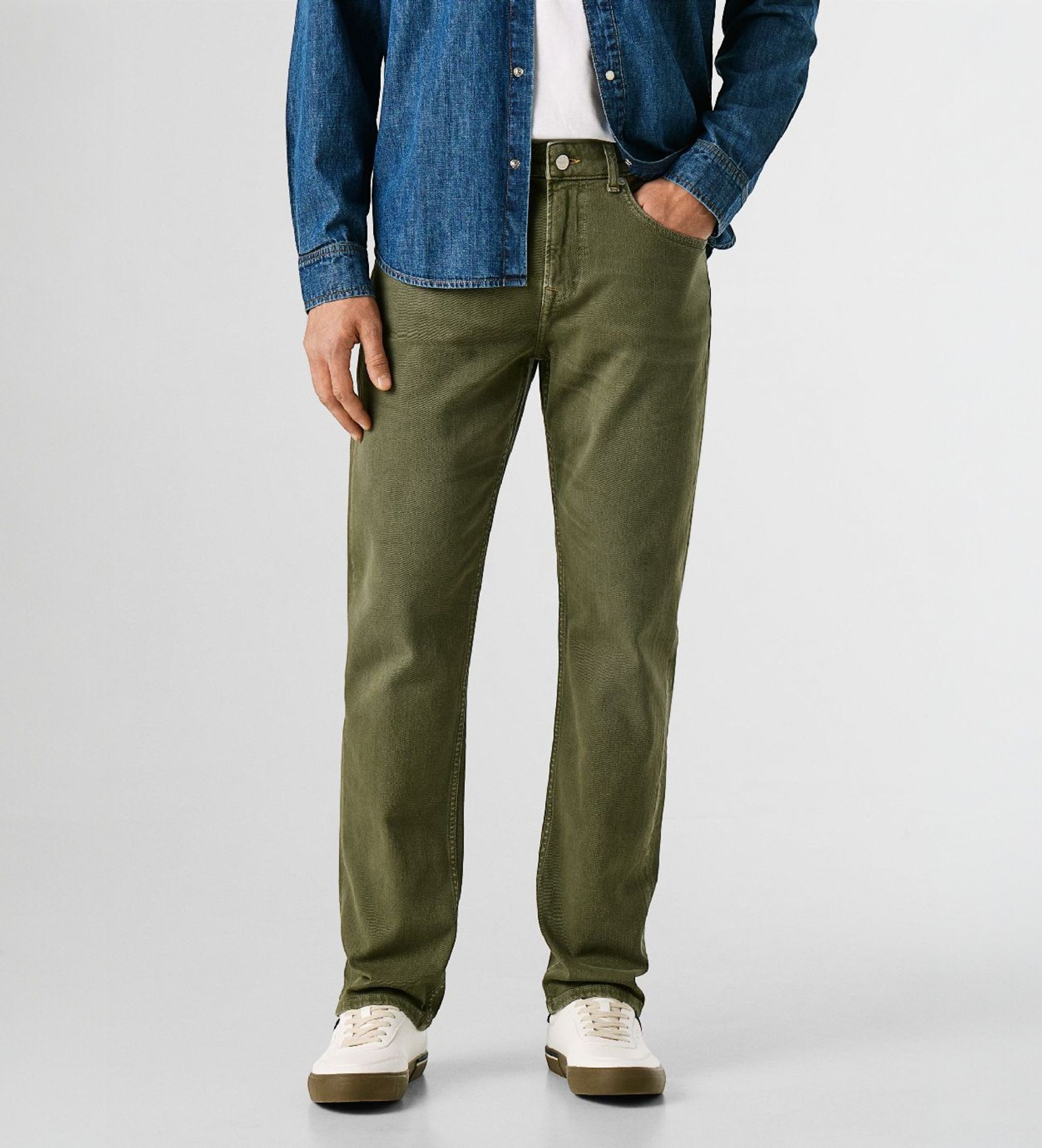 Pepe Jeansvoor mannen. PM20839580VB Groene Straight Cash jeans (29/34), Casual, Katoen