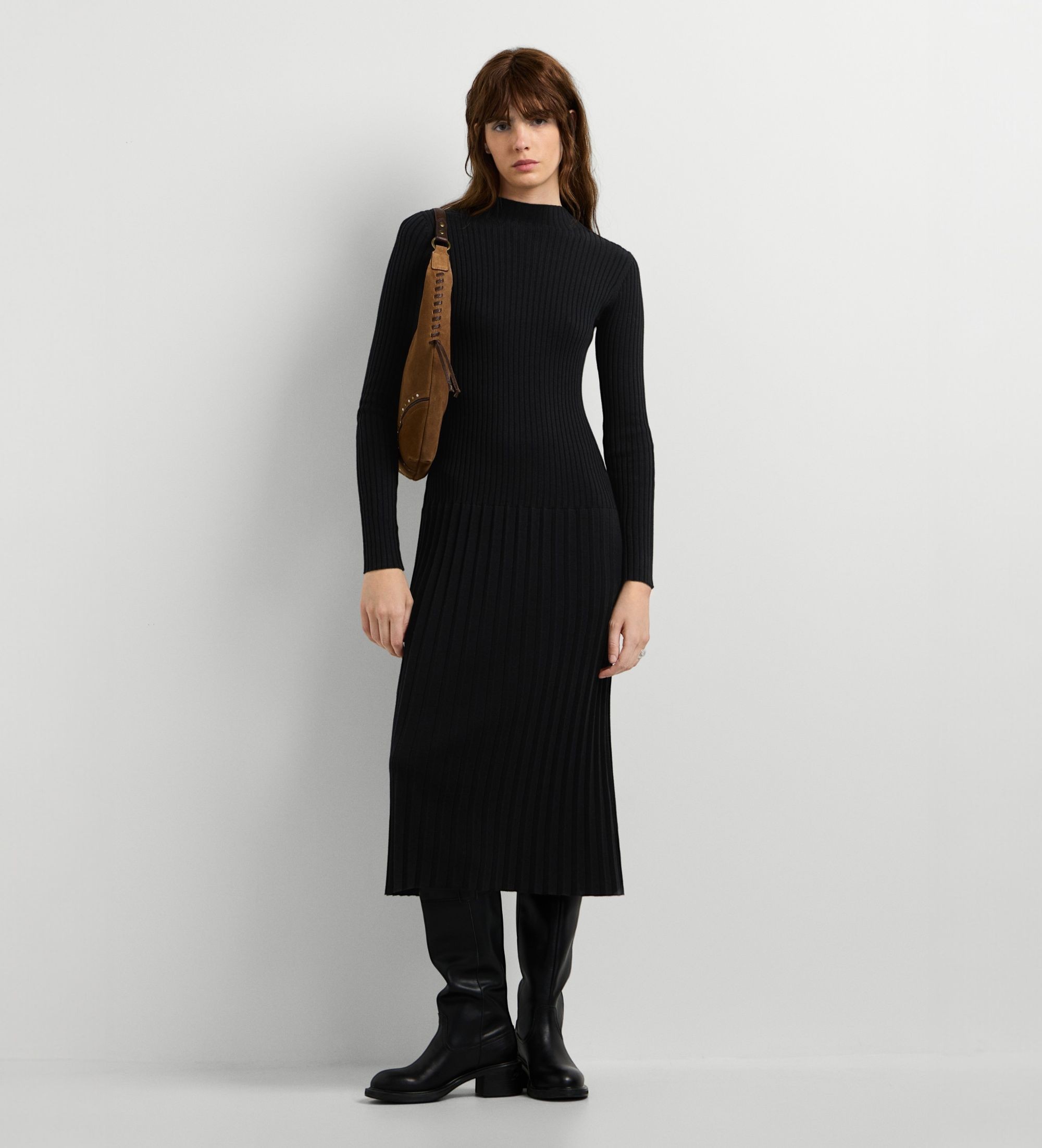 Pepe Jeansvoor vrouwen. PL9537914 Anna jurk zwart (S), Casual, Katoen, Lange mouwen