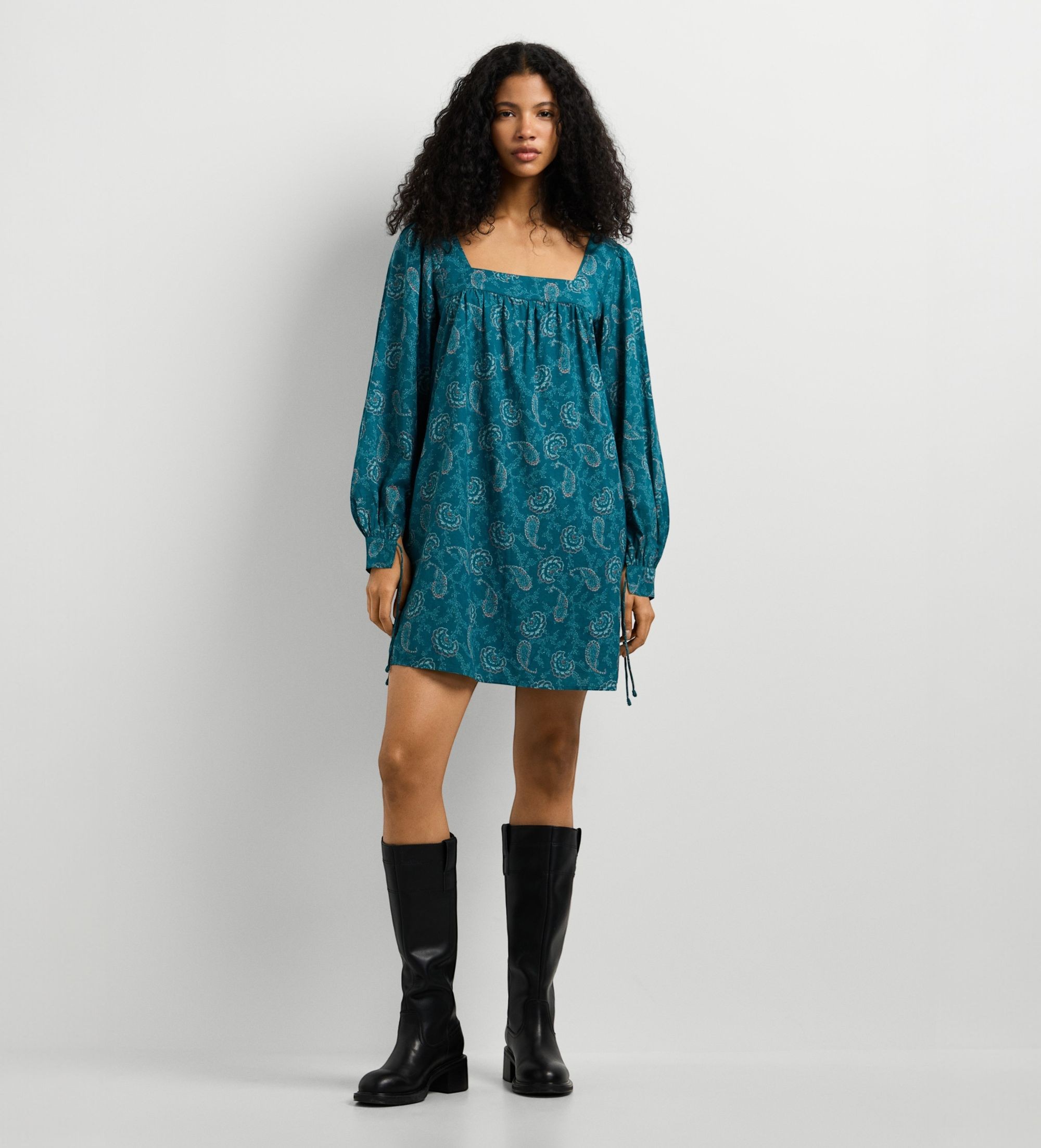 Pepe Jeansvoor vrouwen. PL9537902 Groene Gemma-jurk (M), Casual, Katoen, Lange mouwen