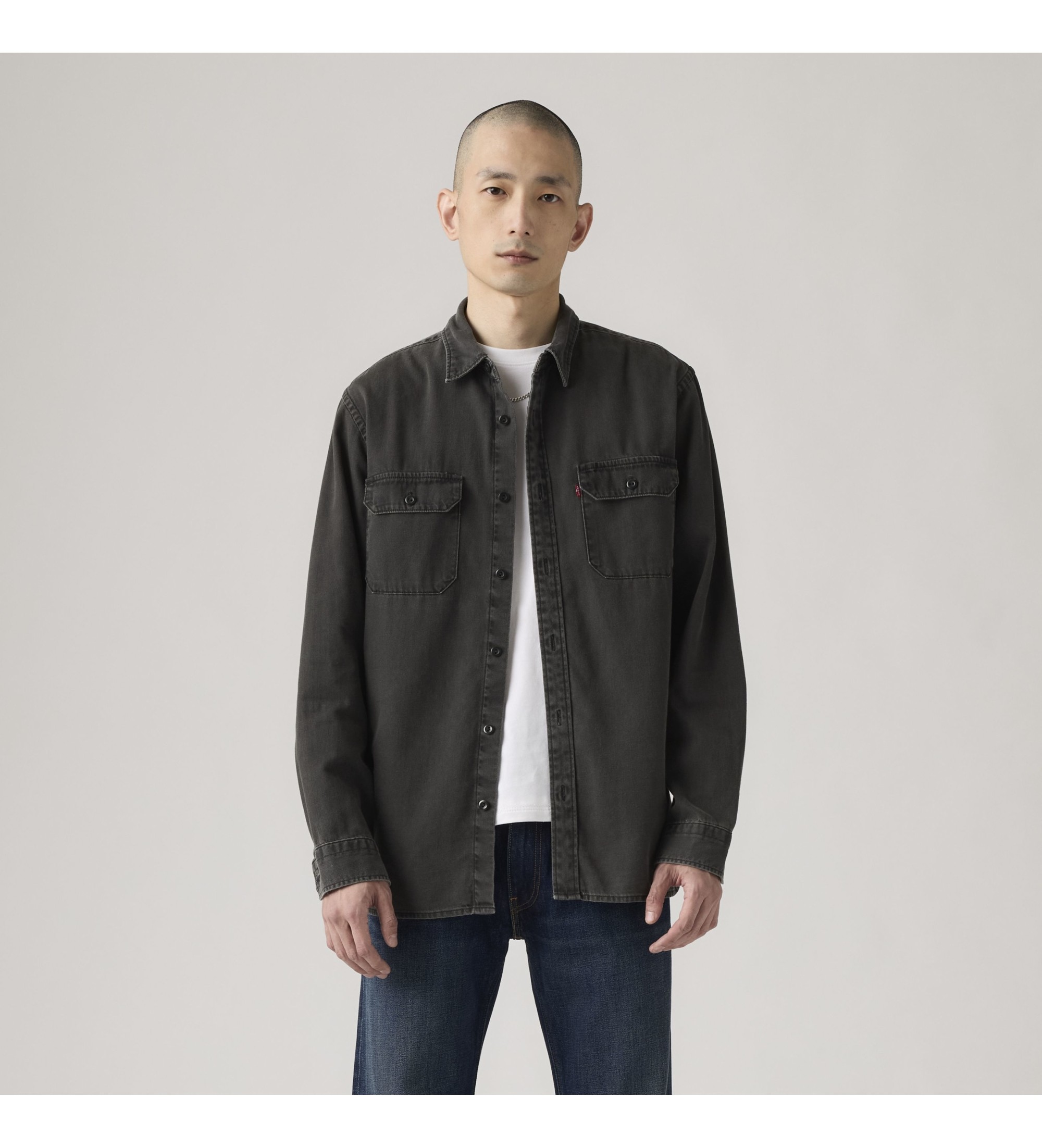 Levi's für Herren. 19573-0216 Hemd ?Jackson Worker?, schwarz (M), Lässig, Baumwolle, Langarm
