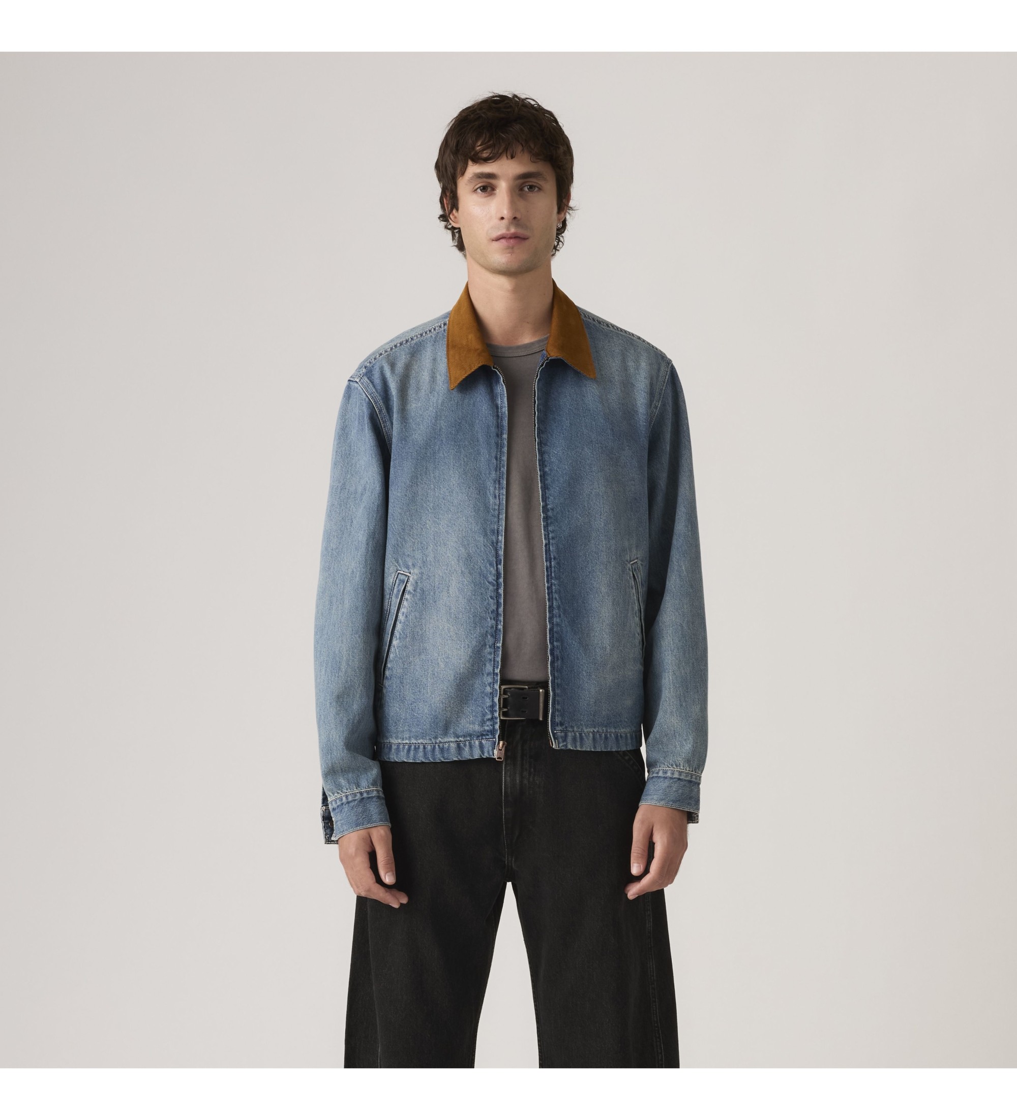 Levi's für Herren. 005AF-0003 Jacke Castro full zip blau (L), Lässig, Baumwolle