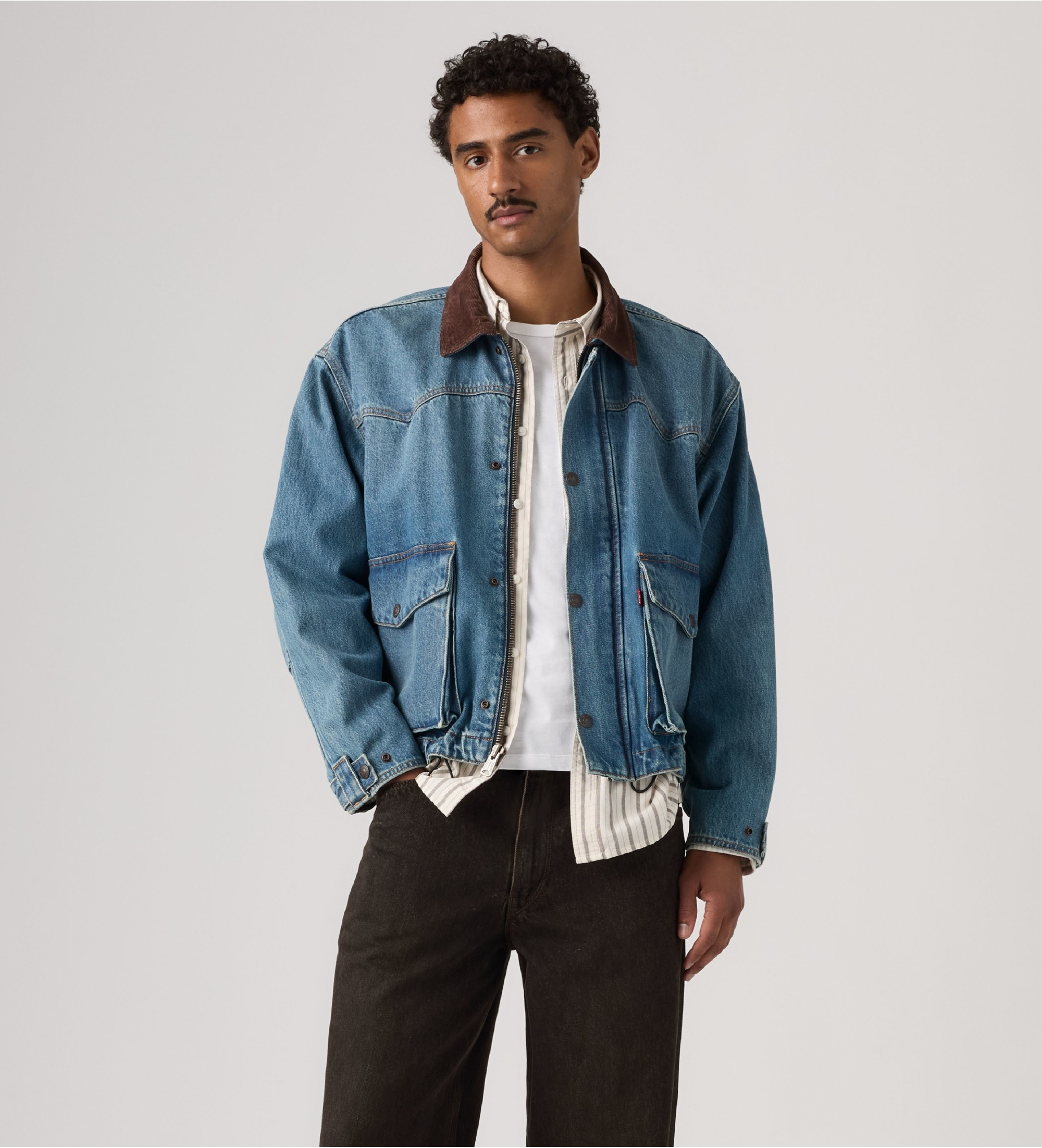 Levi's für Herren. 007SO-0000 Hilltop Jacke blau (M), Lässig, Baumwolle