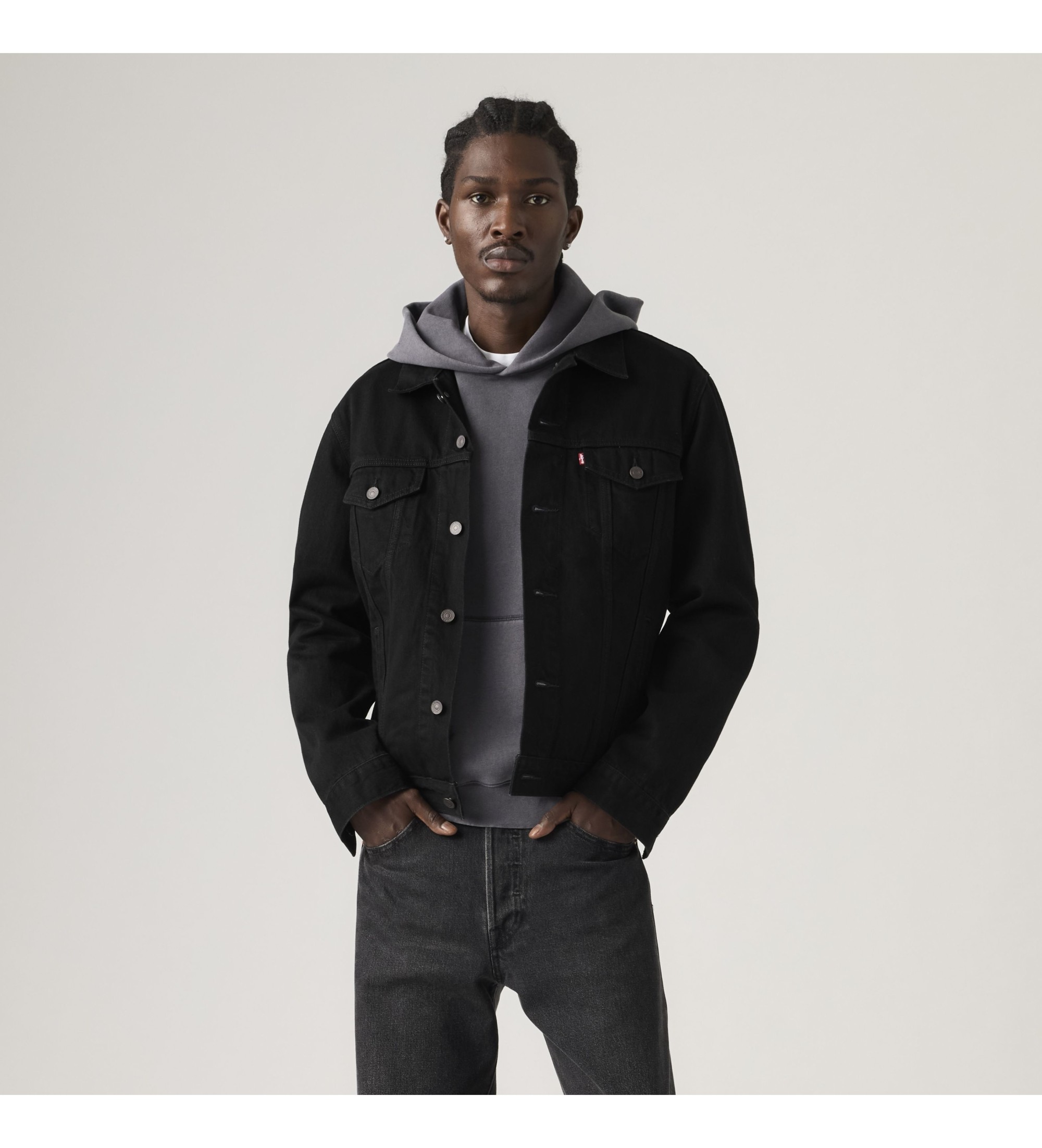 Levi's für Herren. 72334-0797 Jacke ?The Trucker? in Schwarz (S), Lässig, Baumwolle