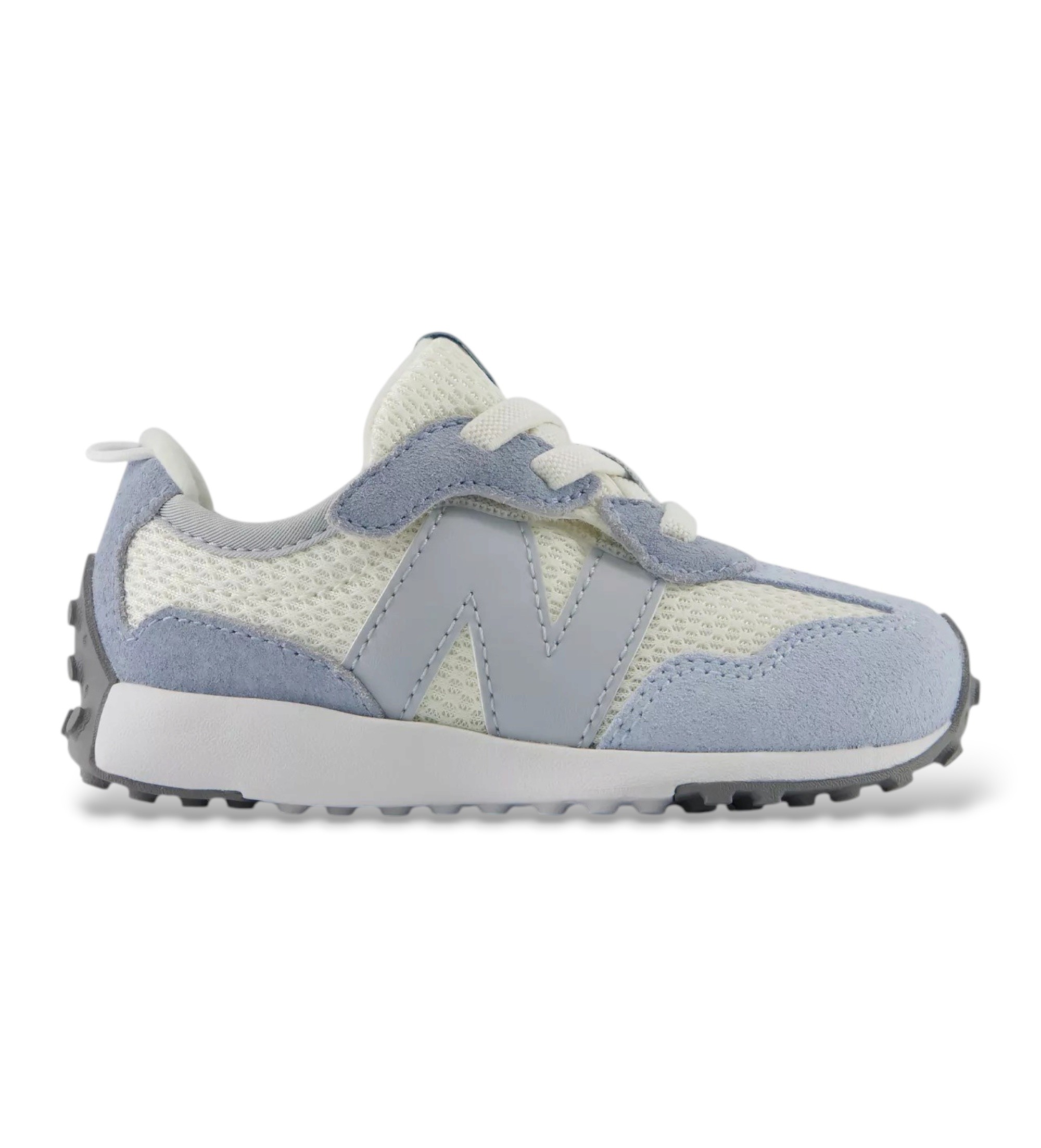 New Balance für Mädchen. I327V1_KL Sneakers 327 blau (9USA=26), Wohnung, Schnürsenkel, Lässig, Sportlich, Masche, Kinderbekleidung