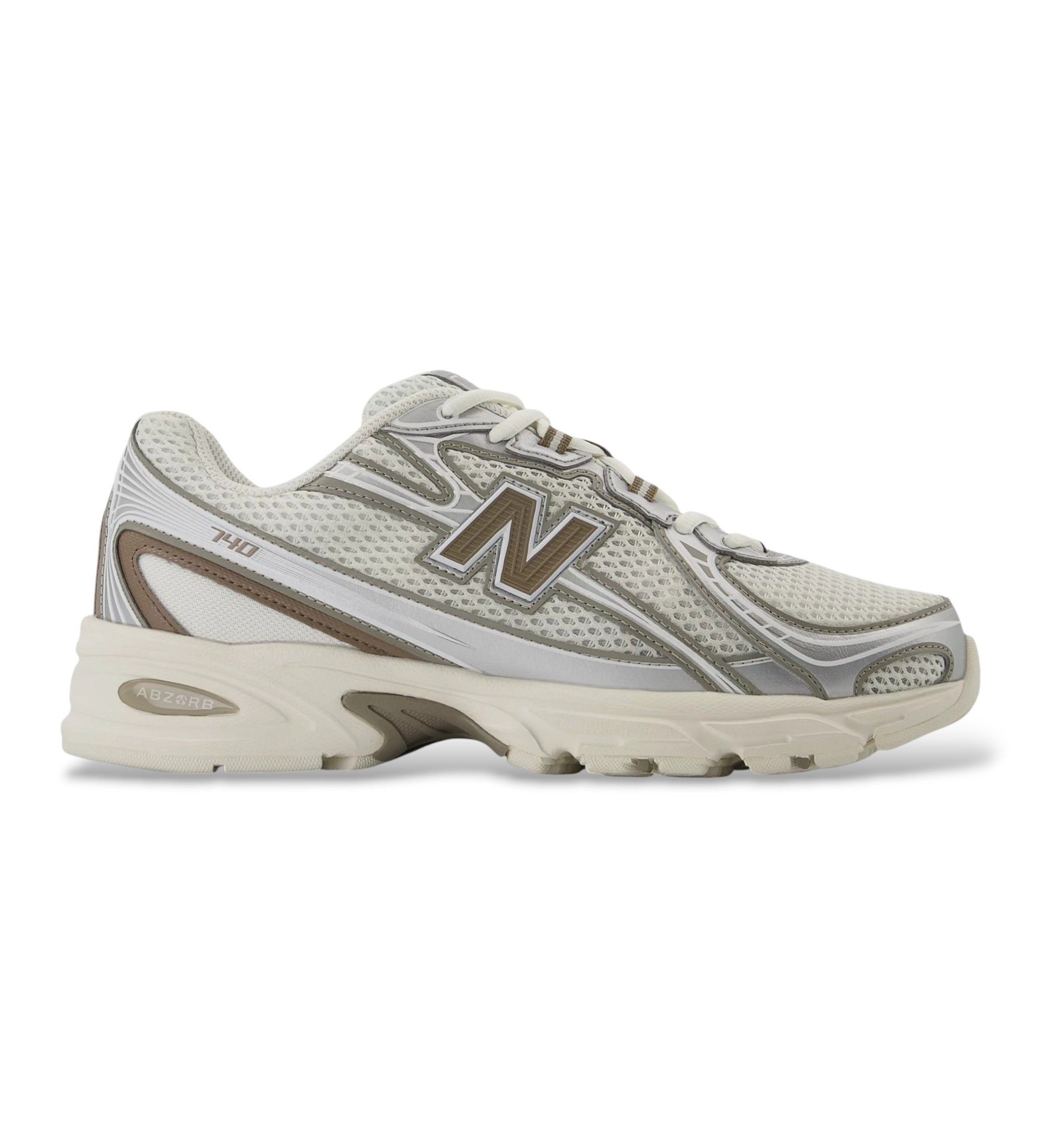 New Balance Unisex. U740V2 Sneakers 740 gebrochenes Weiß (37), Wohnung, Schnürsenkel, Lässig, Masche