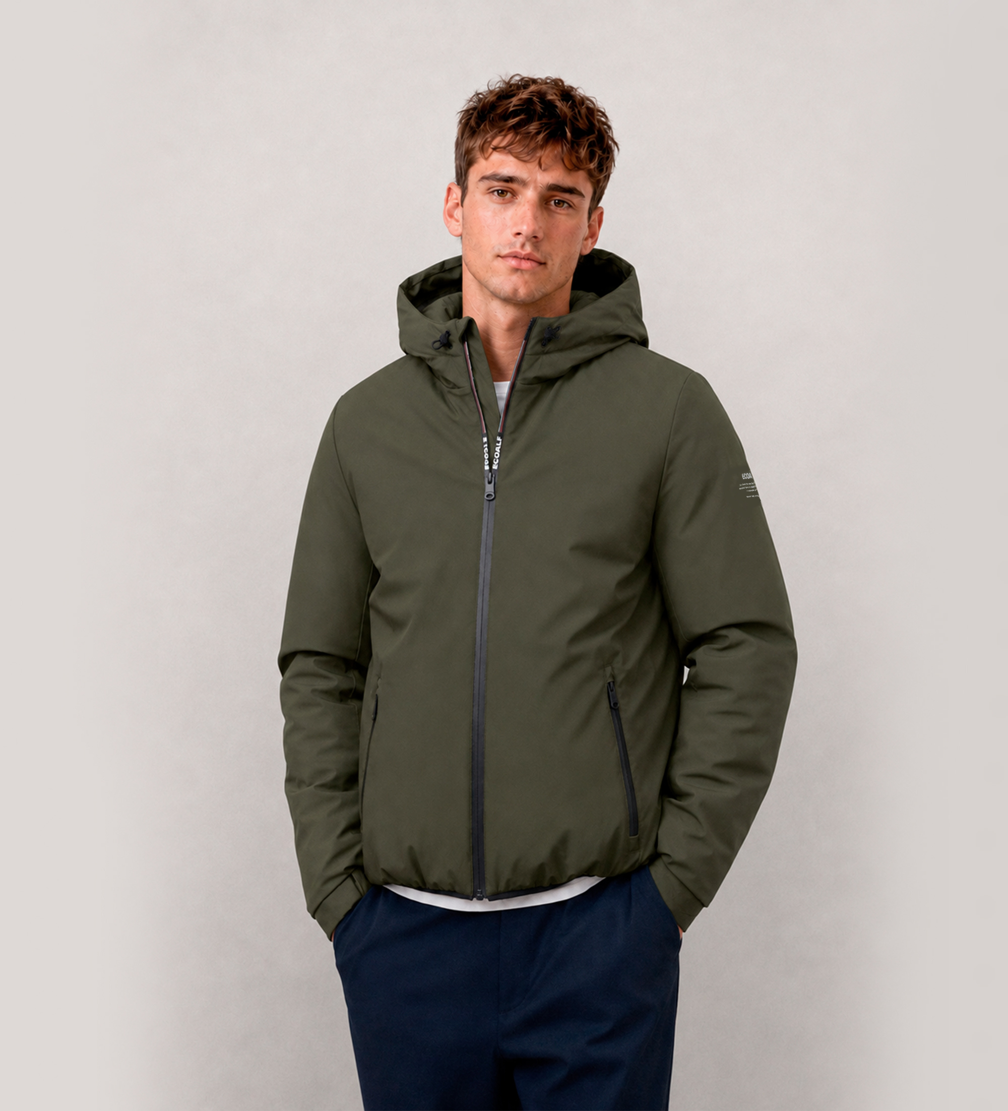 ECOALF für Herren. MCMGAJKCARTE0774W26-128 Cartes Jacke olivgrün (S), Lässig, Recyceltes Polyester, Nachhaltig