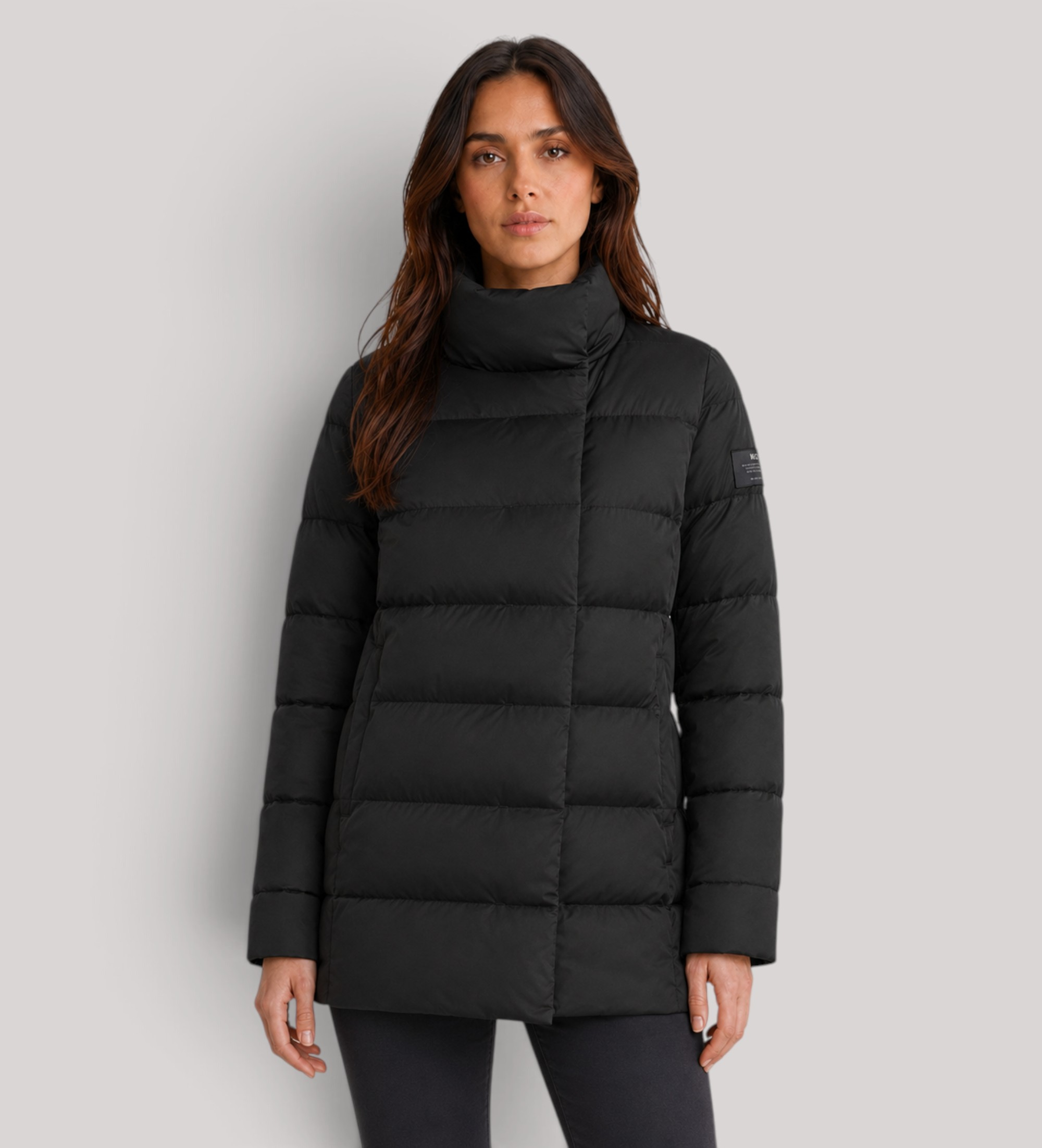 ECOALF für Damen. MCWGAJKMOORE0987W26-319 Schwarze Jacke New Moore (M), Lässig, Recyceltes Polyester