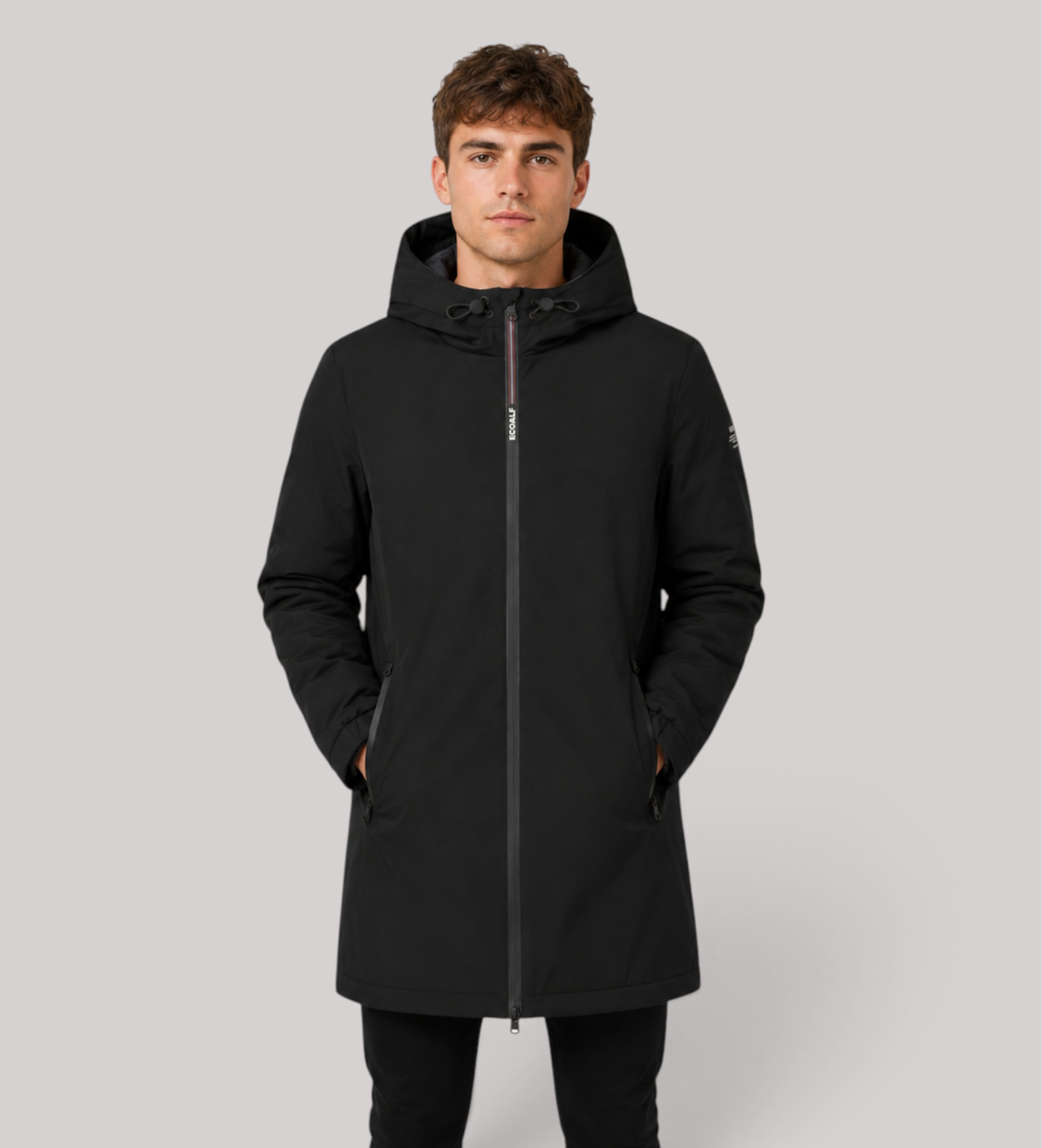 ECOALF für Herren. MCMGAJKPASU00774W26-319 Jacke Pasu schwarz (S), Draußen, Recyceltes Polyester
