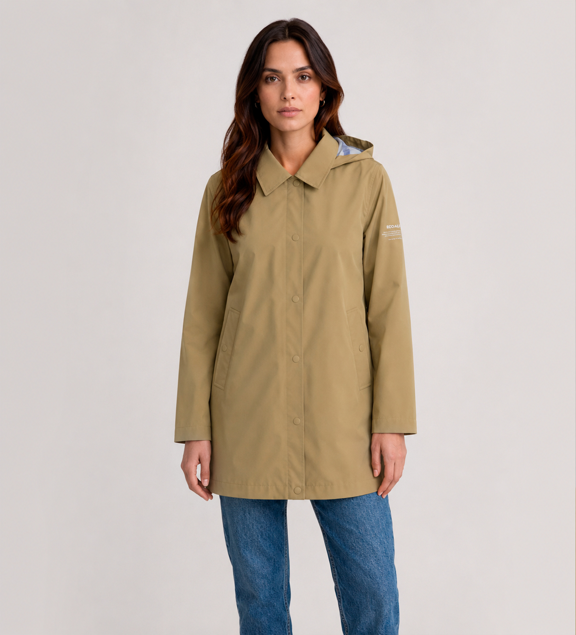 ECOALF für Damen. MCWGAJKTORME0435W26-131 Beige Sturmjacke (S), Lässig, Recyceltes Polyester