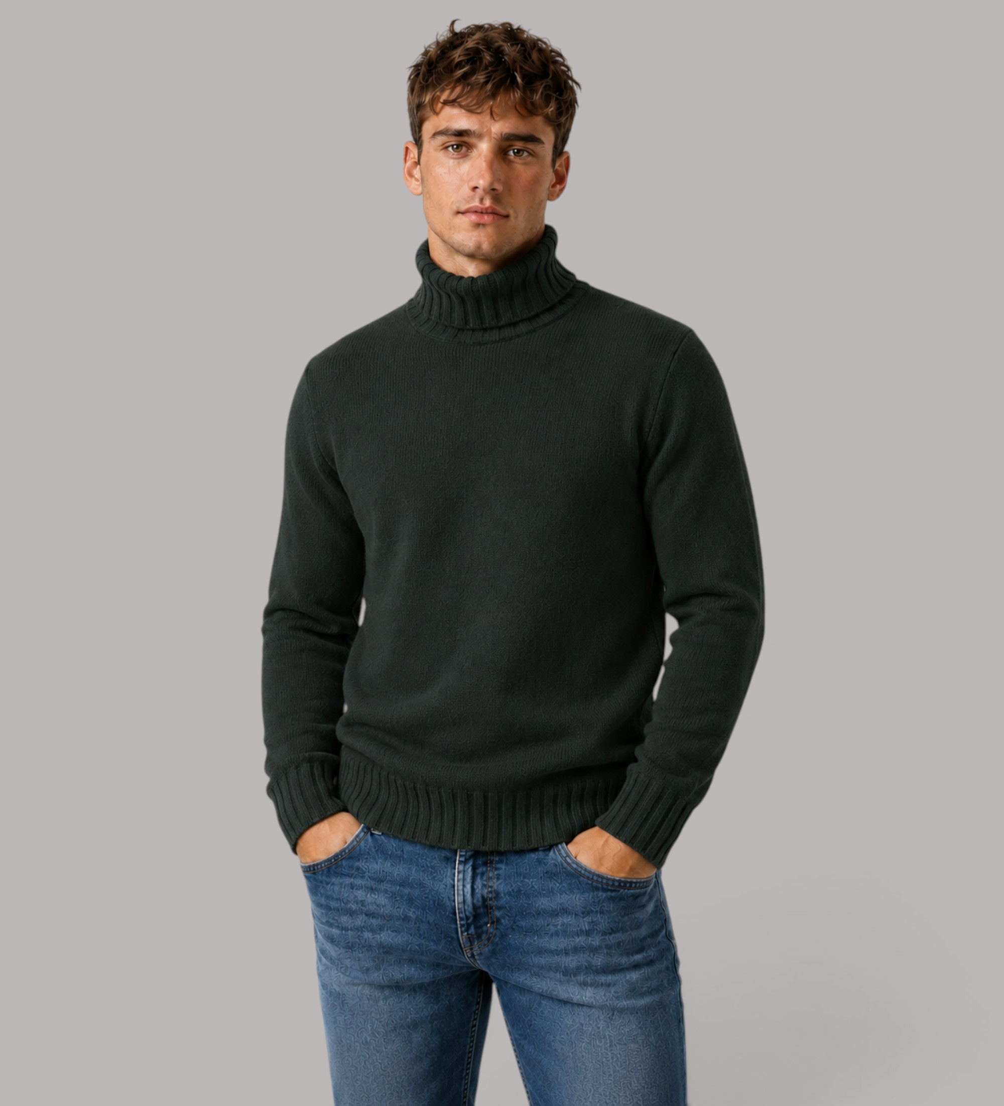 ECOALF für Herren. MCMGAKNBRUN00632W26-500 Pullover Brun grün (M), Lässig, Langarm, Nachhaltig, Recycelte Wolle