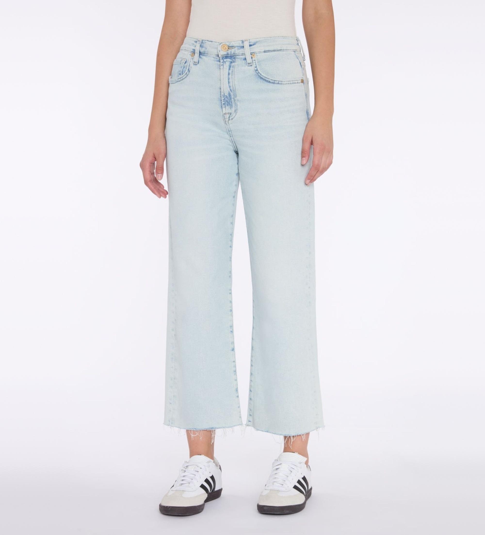 7 For All Mankind für Damen. 7U600120UIA Gekürzte Jeans Alexa blau (24), Lässig, Baumwolle