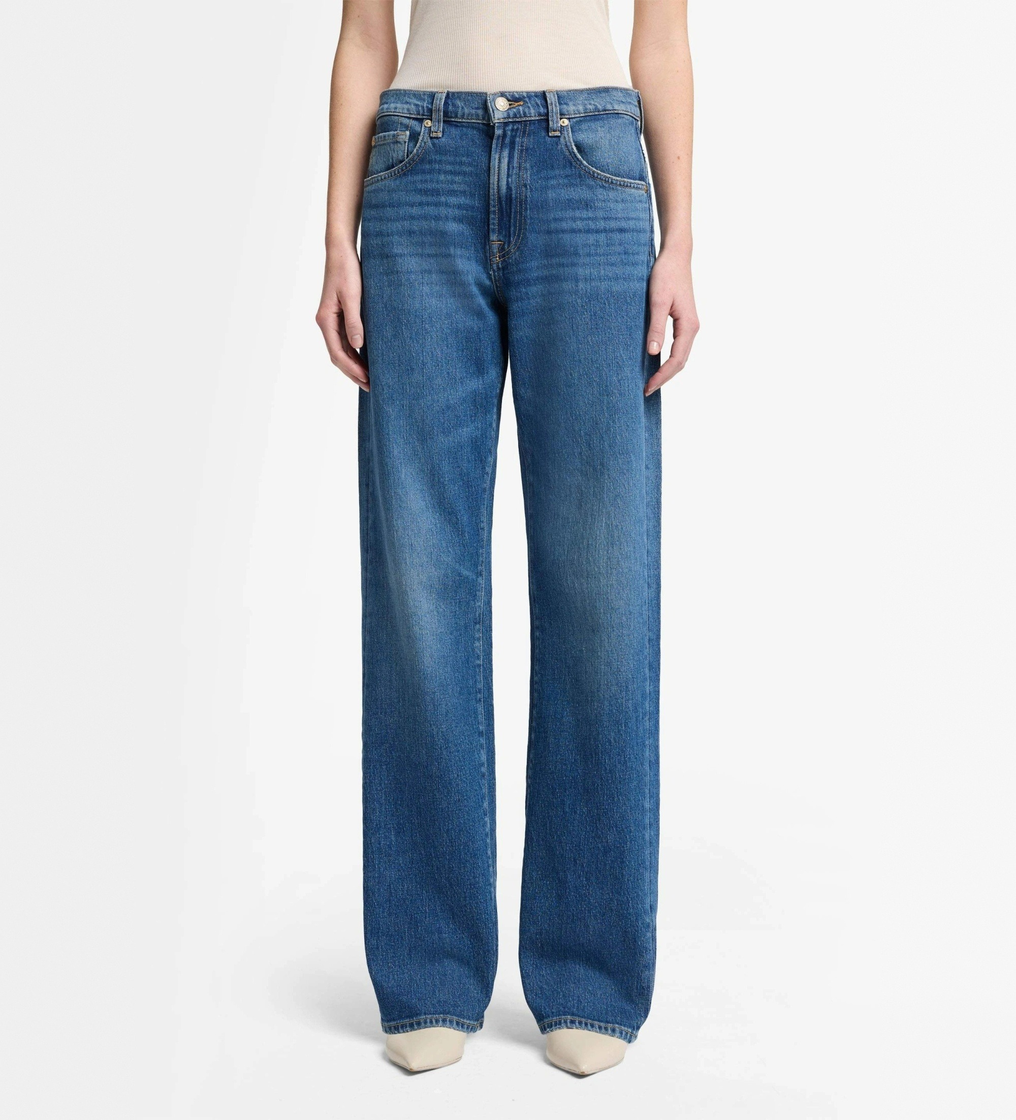 7 For All Mankind für Damen. 7U660C65EPR Blaue Explorer Jeans (27), Lässig, Baumwolle