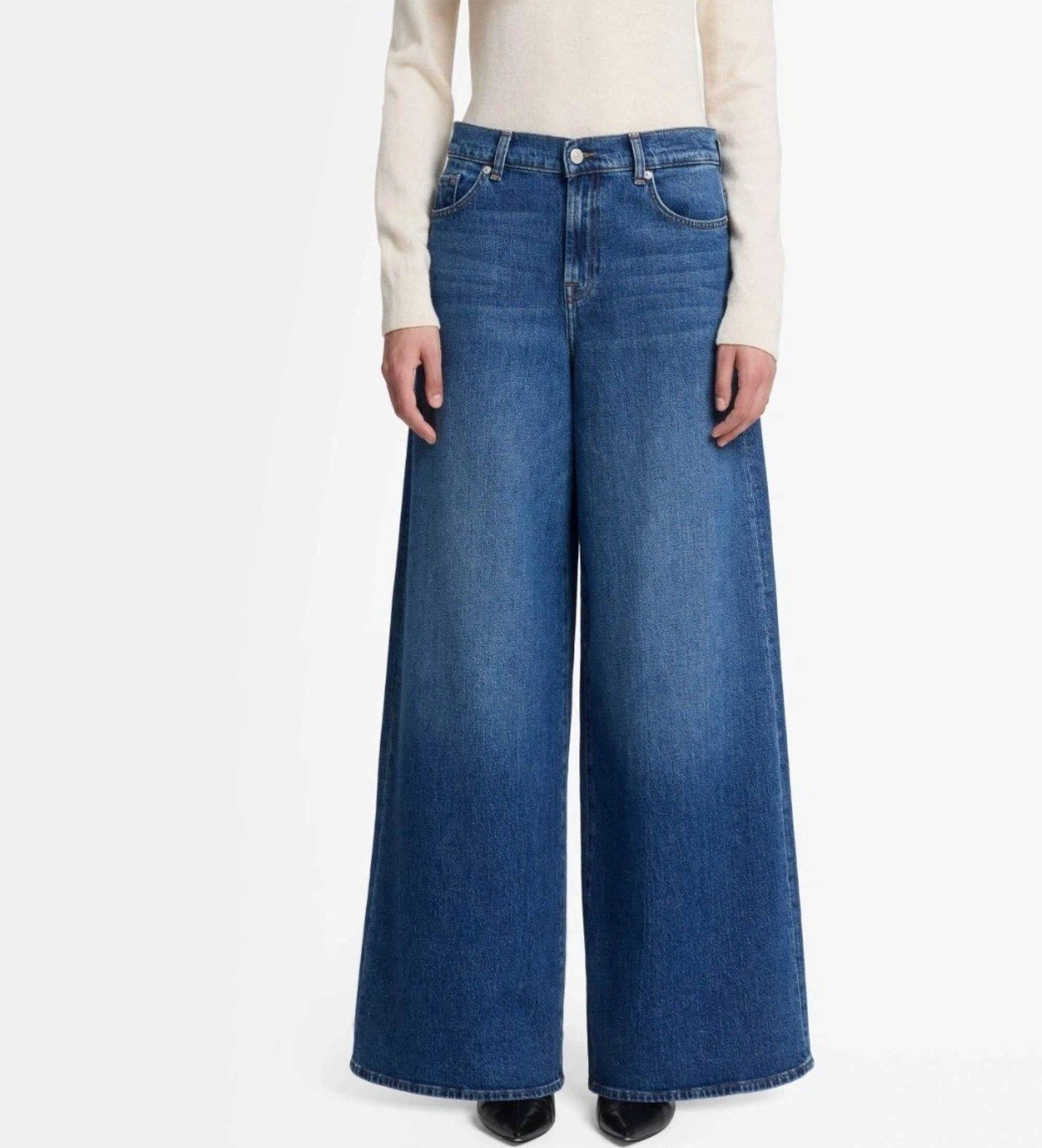 7 For All Mankind für Damen. 7UL60C101BH Jeans Marie Weites Bein Artifact blau (26), Lässig, Baumwolle, Denim