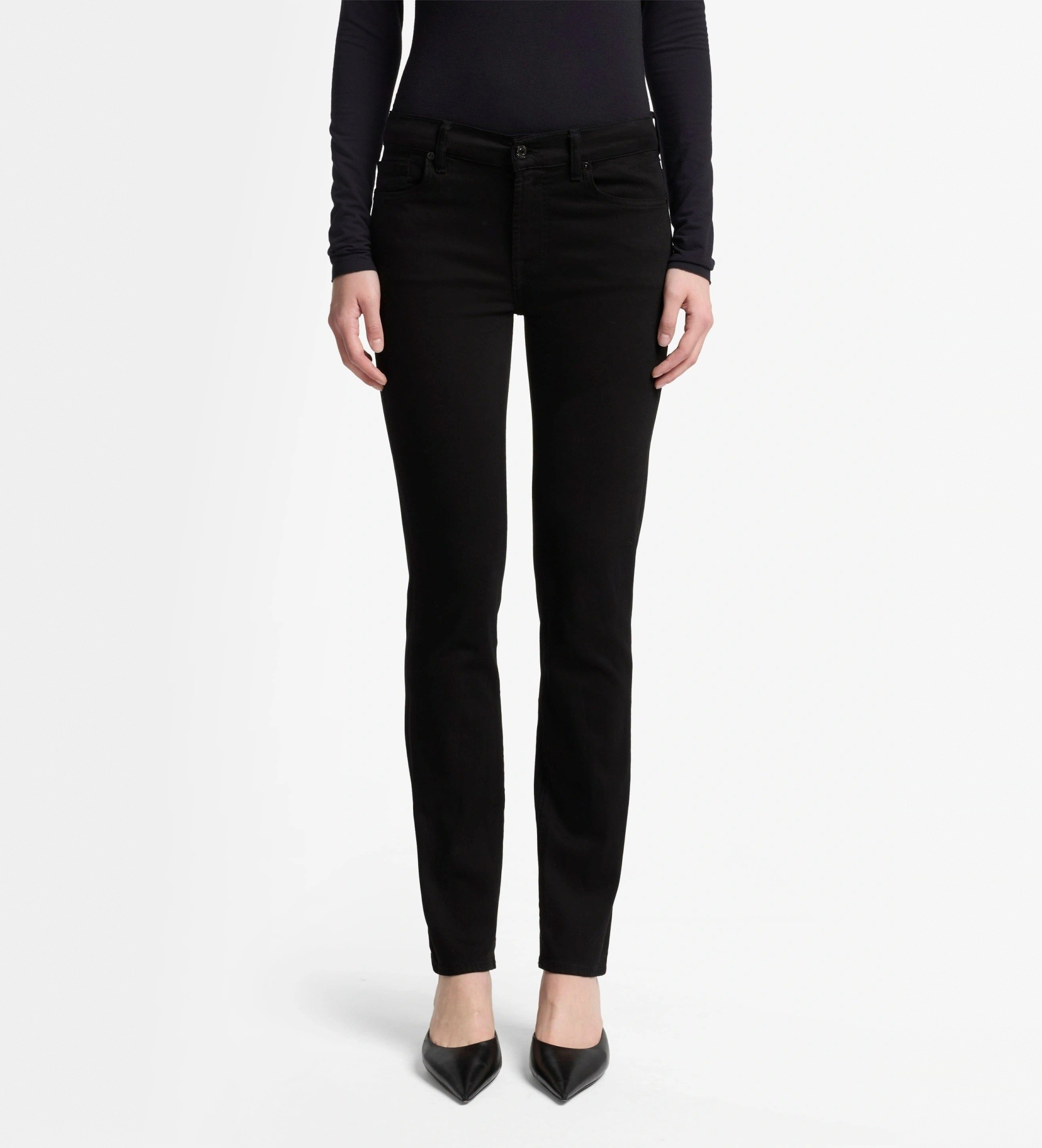 7 For All Mankind für Damen. 7U012C43ACK Jeans Roxanne schwarz (29), Lässig, Baumwolle