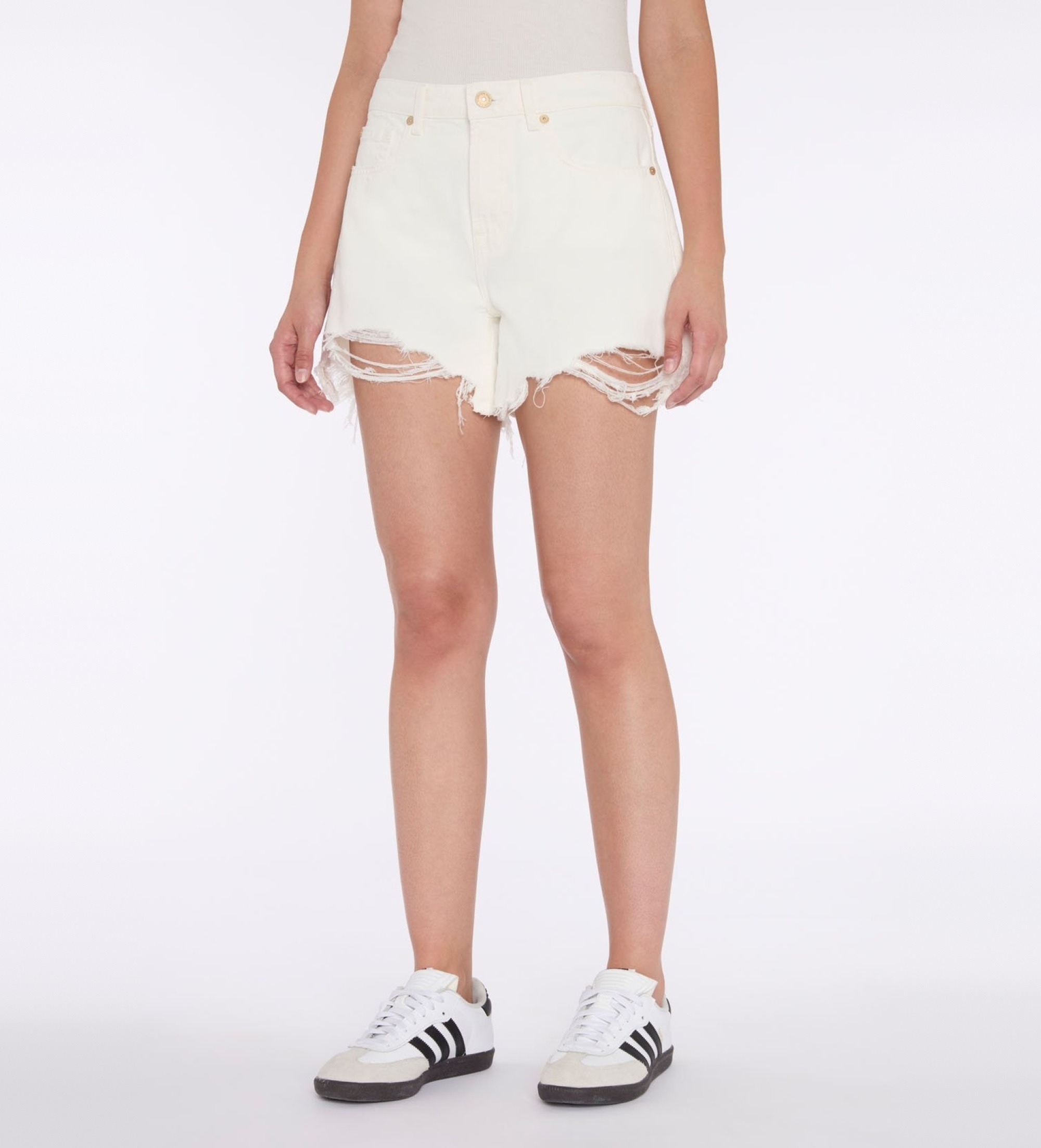 7 For All Mankind für Damen. 7U668597MLY Kurze Hose Monroe Lang beige (26), Lässig, Baumwolle
