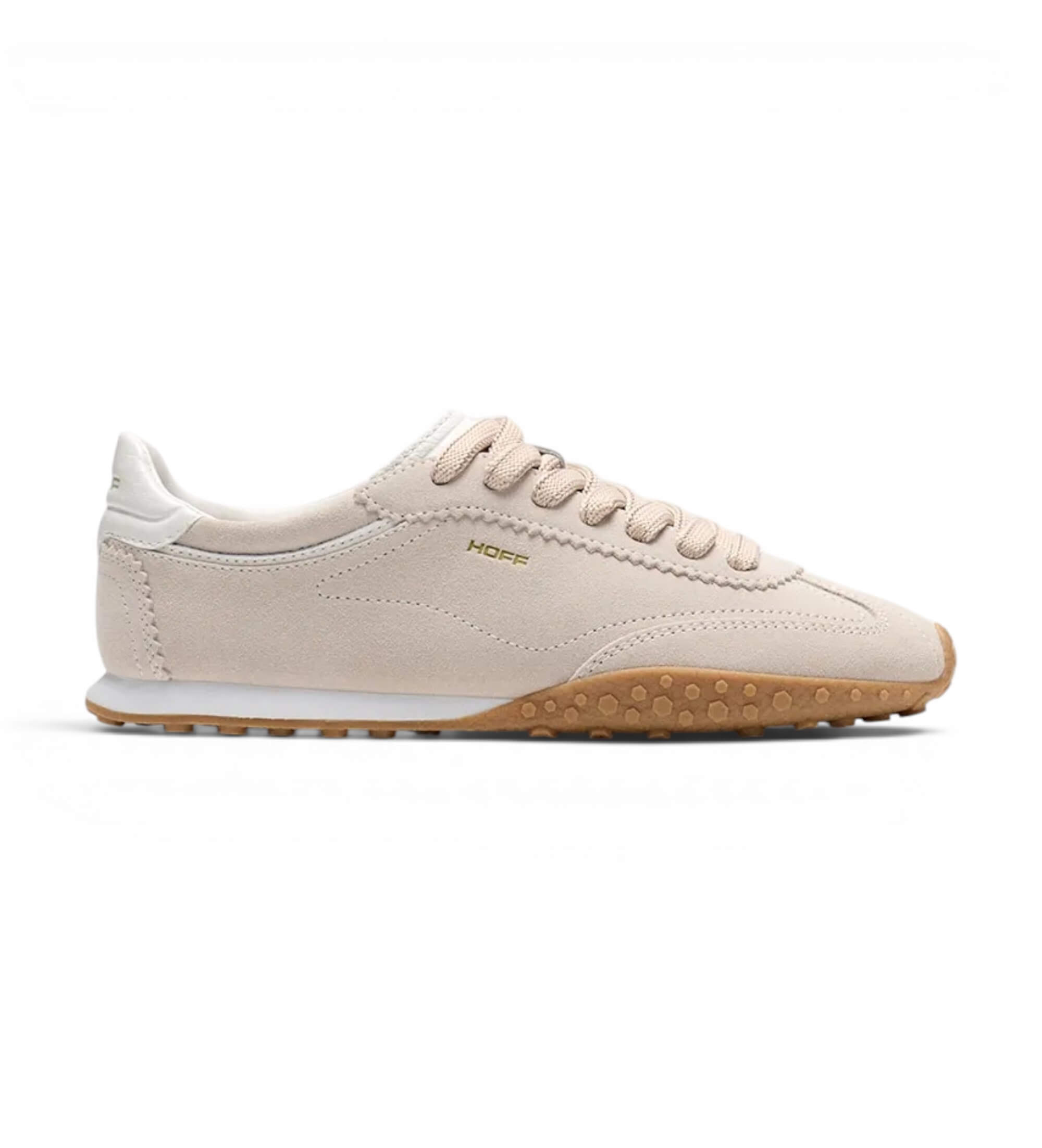 HOFF für Damen. 22661416 Bridge Fl beige Leder Turnschuhe (37), Wohnung, Schnürsenkel, Lässig