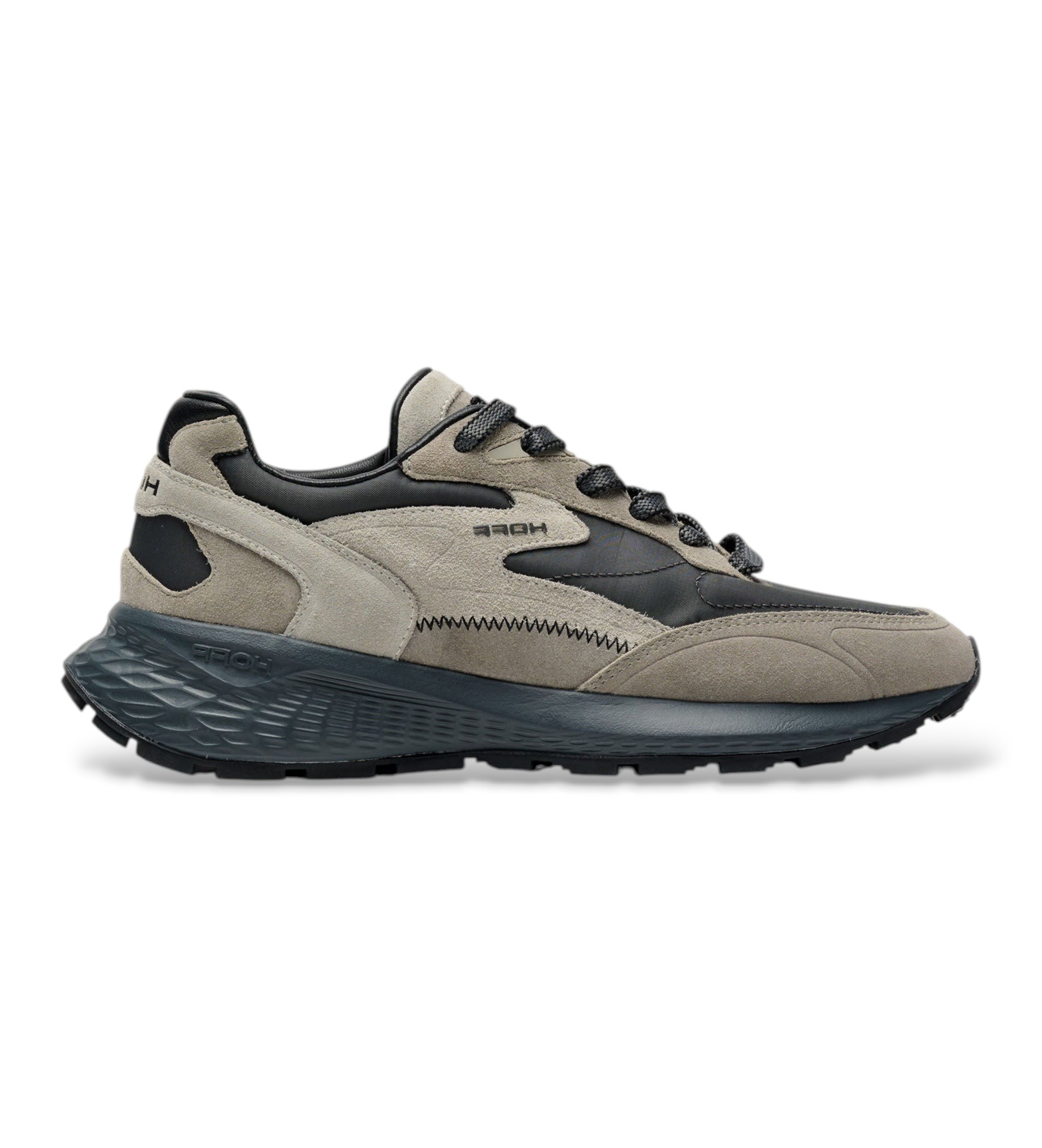 HOFF für Herren. 22635409 City Mkii Leder Turnschuhe grau (43), Wohnung, Schnürsenkel, Lässig