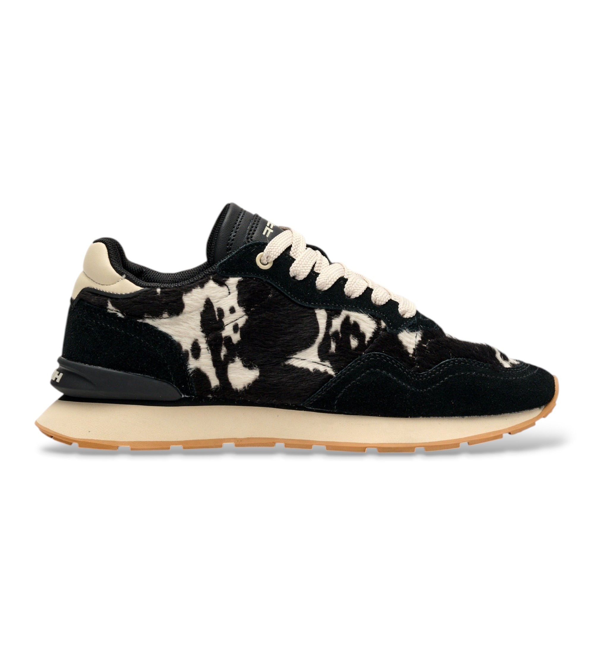 HOFF für Damen. 22602426 City Print Leder Sneakers schwarz (38), Wohnung, Schnürsenkel, Lässig, Tierdruck